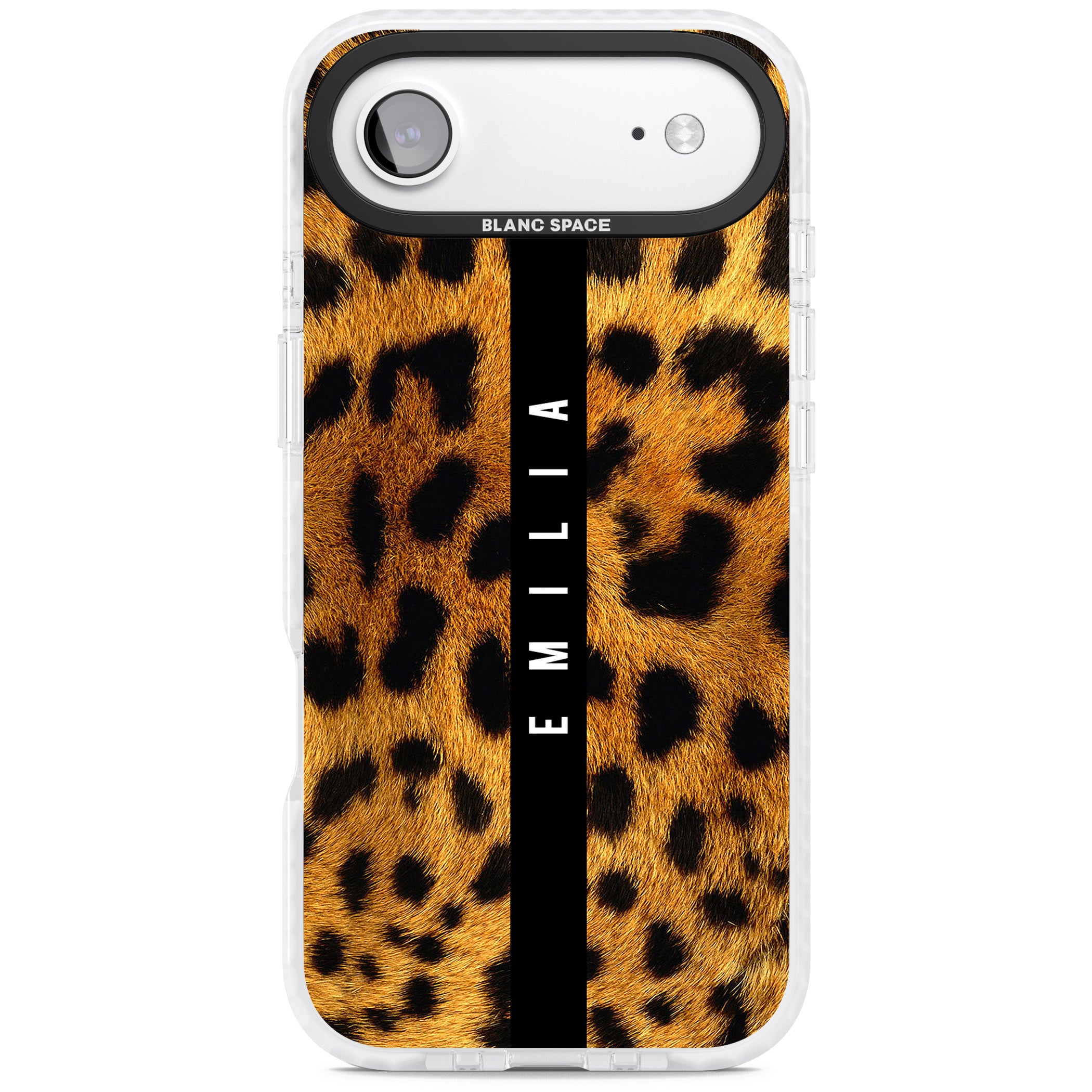 Personalised Leopard Print iPhone 17 Air Impact Pro Clear Phone Case