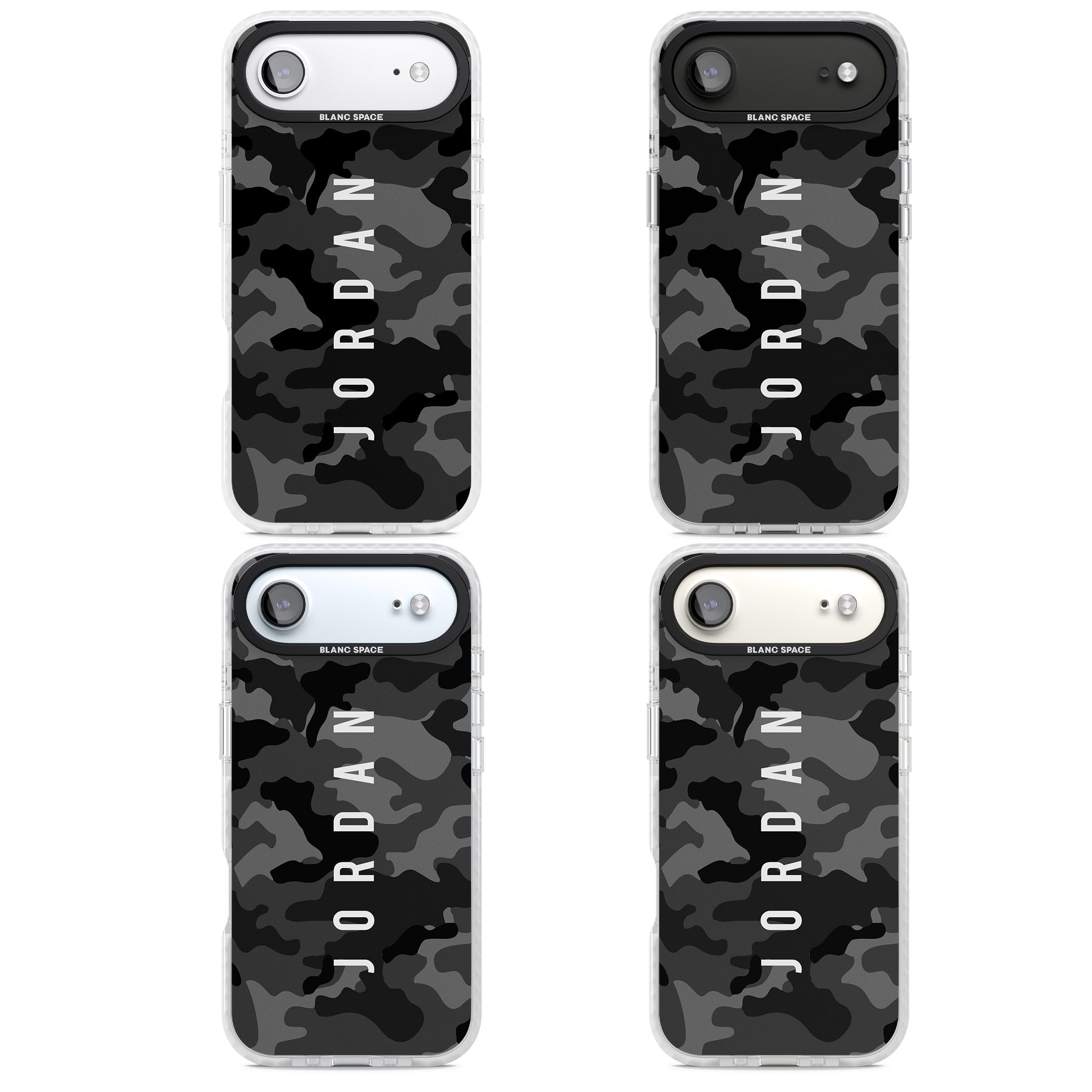 Personalised Black Camouflage Name iPhone 17 Air Impact Pro Clear Phone Case APT Impact Protection