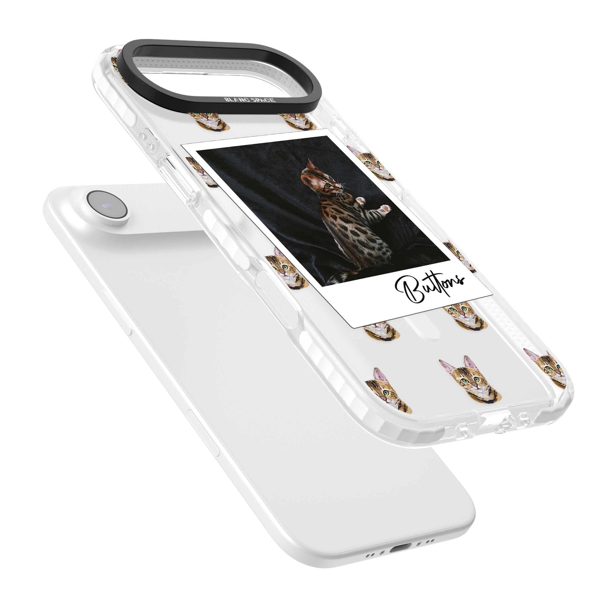 Personalised Bengal Cat Photo iPhone 17 Air Impact Pro Clear Phone Case Colours