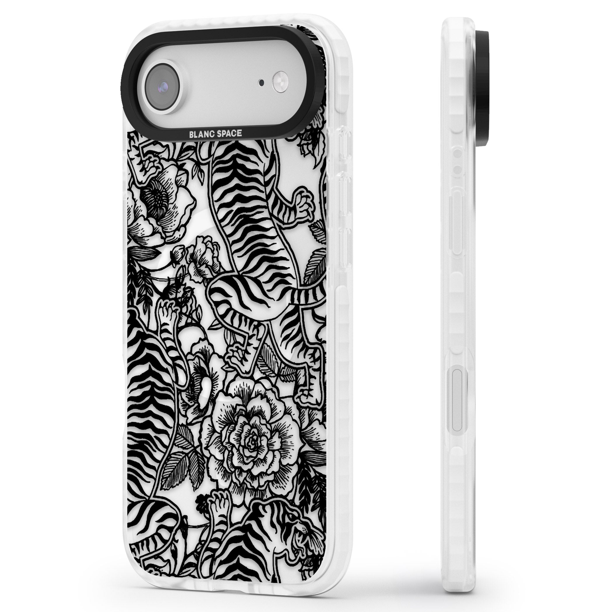 Personalised Chinese Tiger Pattern iPhone 17 Air Impact Pro Clear Phone Case Side Profile