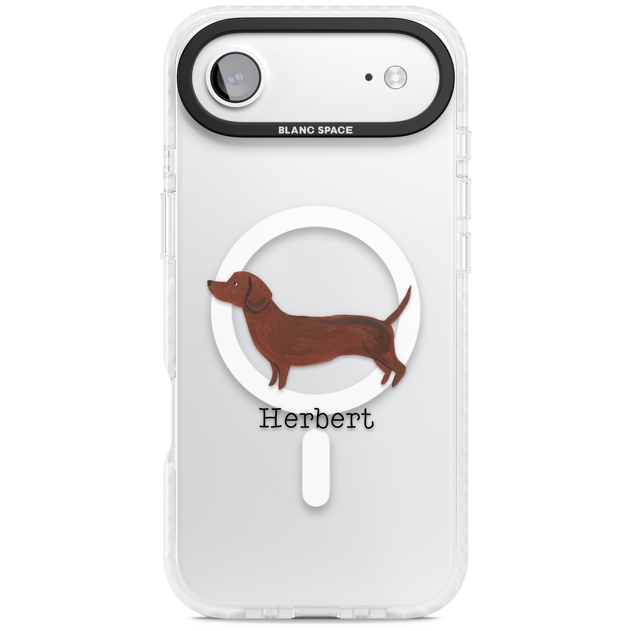 Personalised Sausage Dog iPhone 17 Air Impact Pro Clear Phone Case