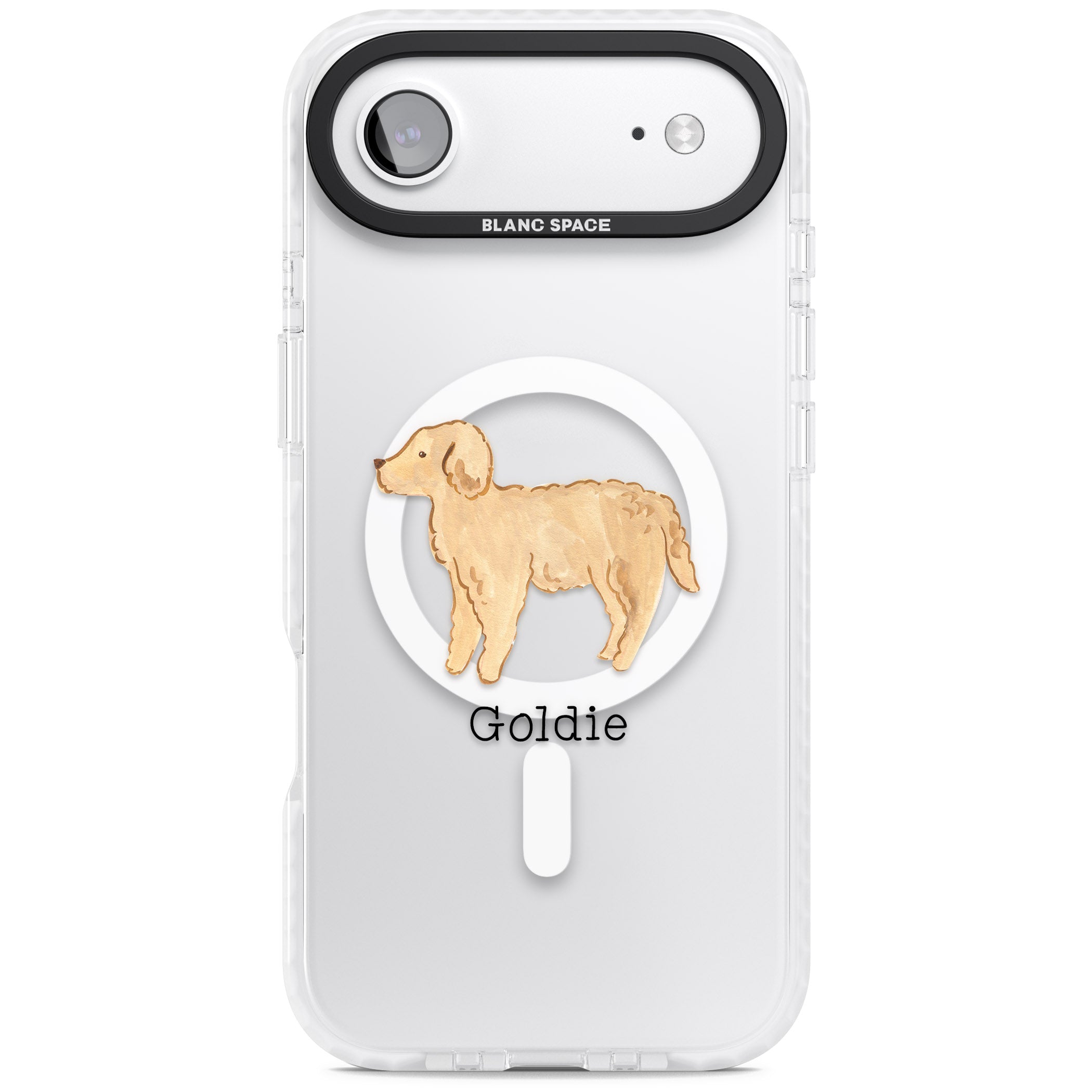 Personalised Goldendoodle iPhone 17 Air Impact Pro Clear Phone Case