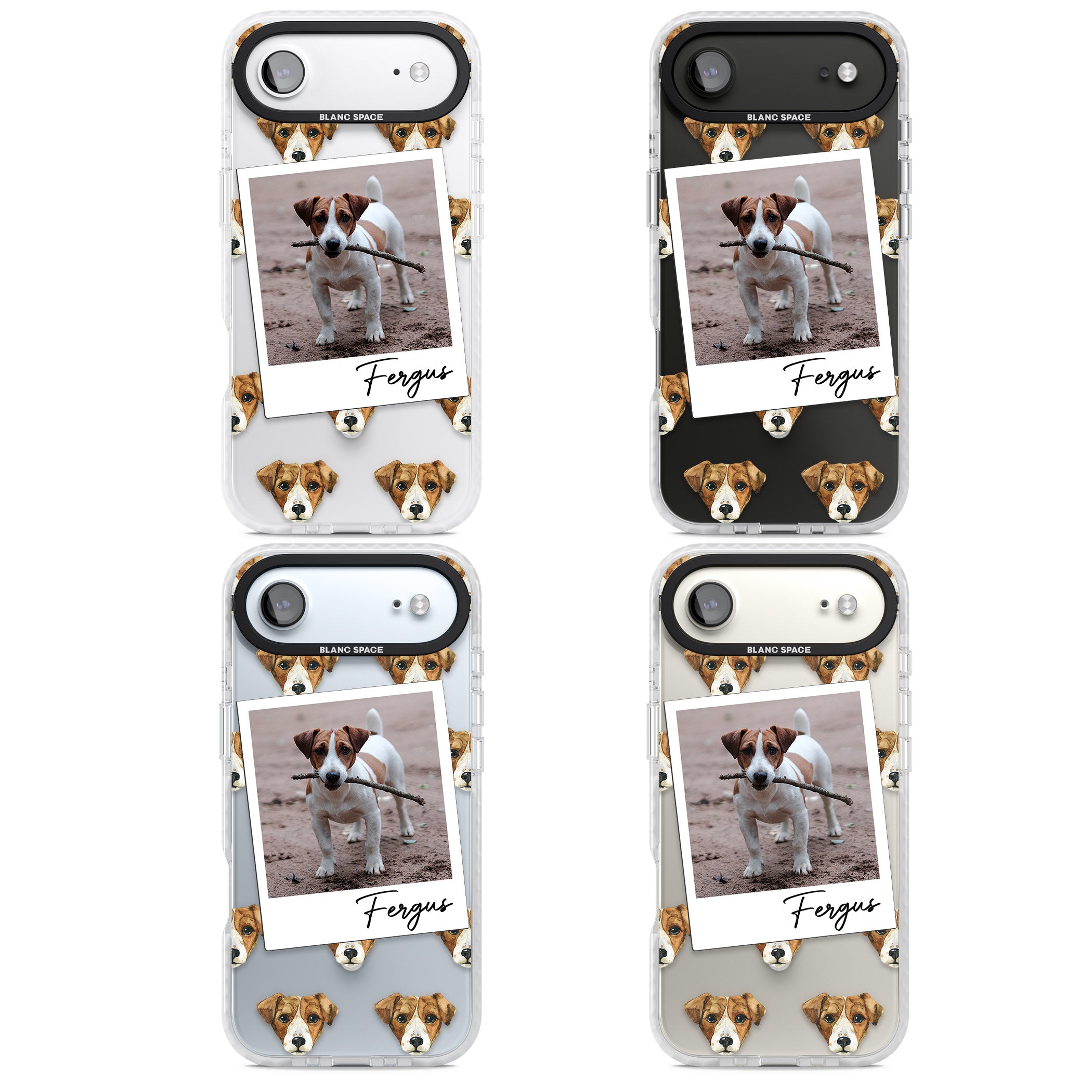 Personalised Jack Russell Instant Camera Photo iPhone 17 Air Impact Pro Clear Phone Case APT Impact Protection