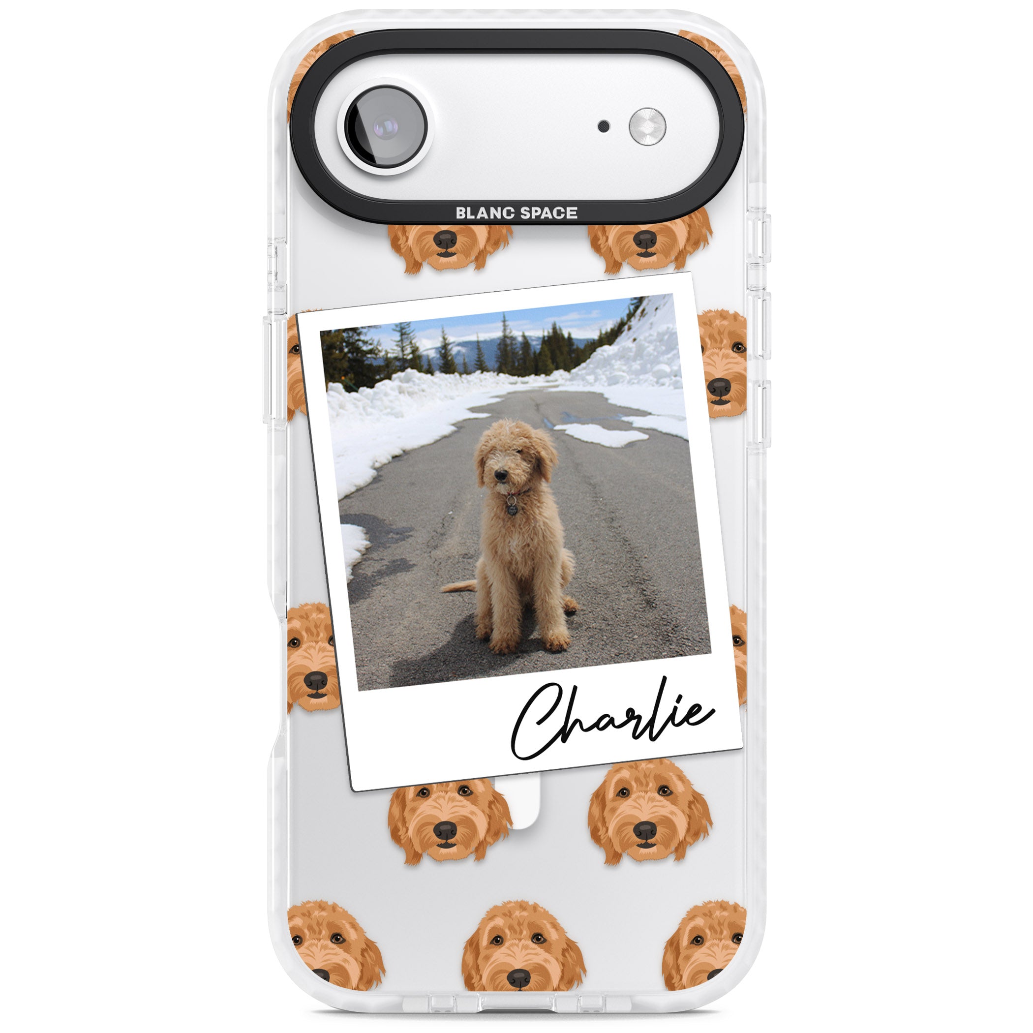 Personalised Golden Doodle Dog Photo iPhone 17 Air Impact Pro Clear Phone Case