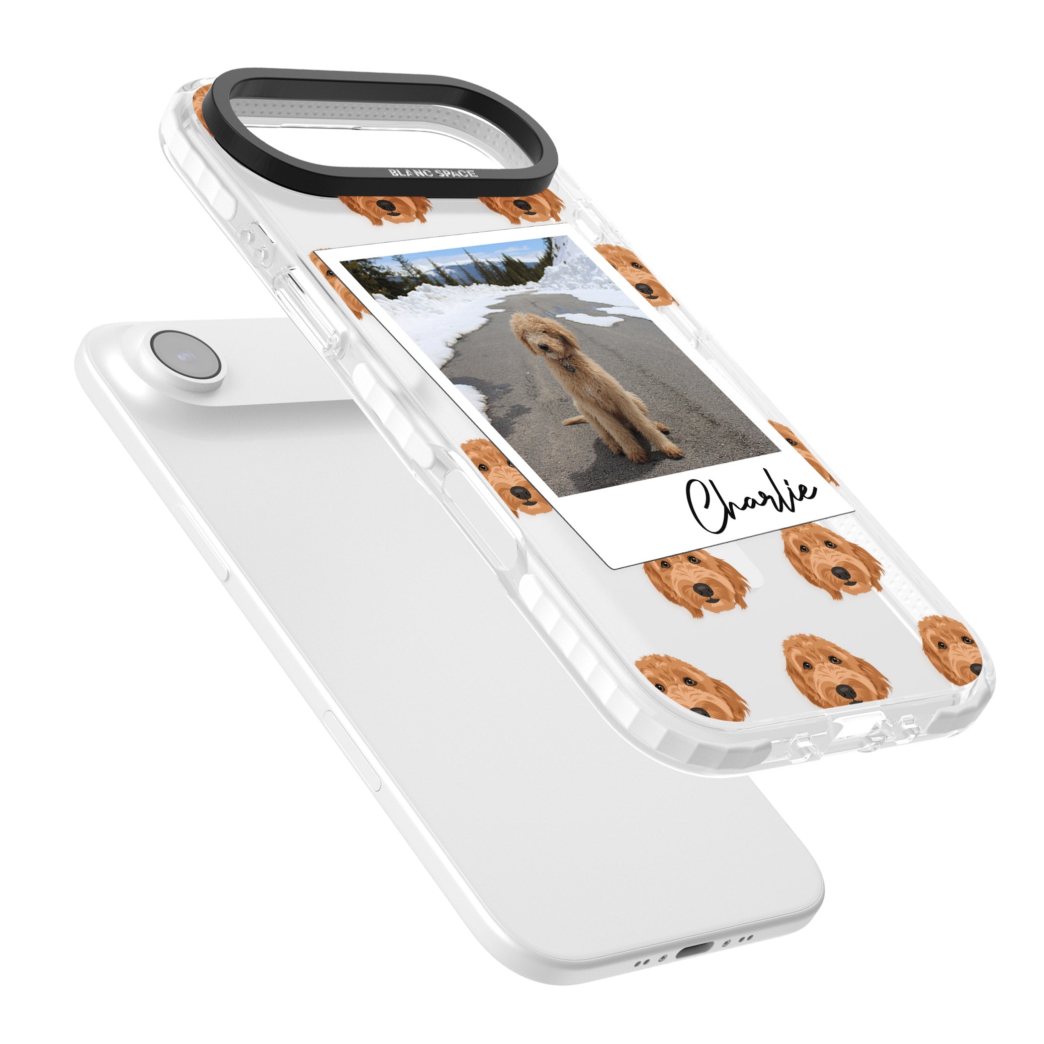 Personalised Golden Doodle Dog Photo iPhone 17 Air Impact Pro Clear Phone Case Colours