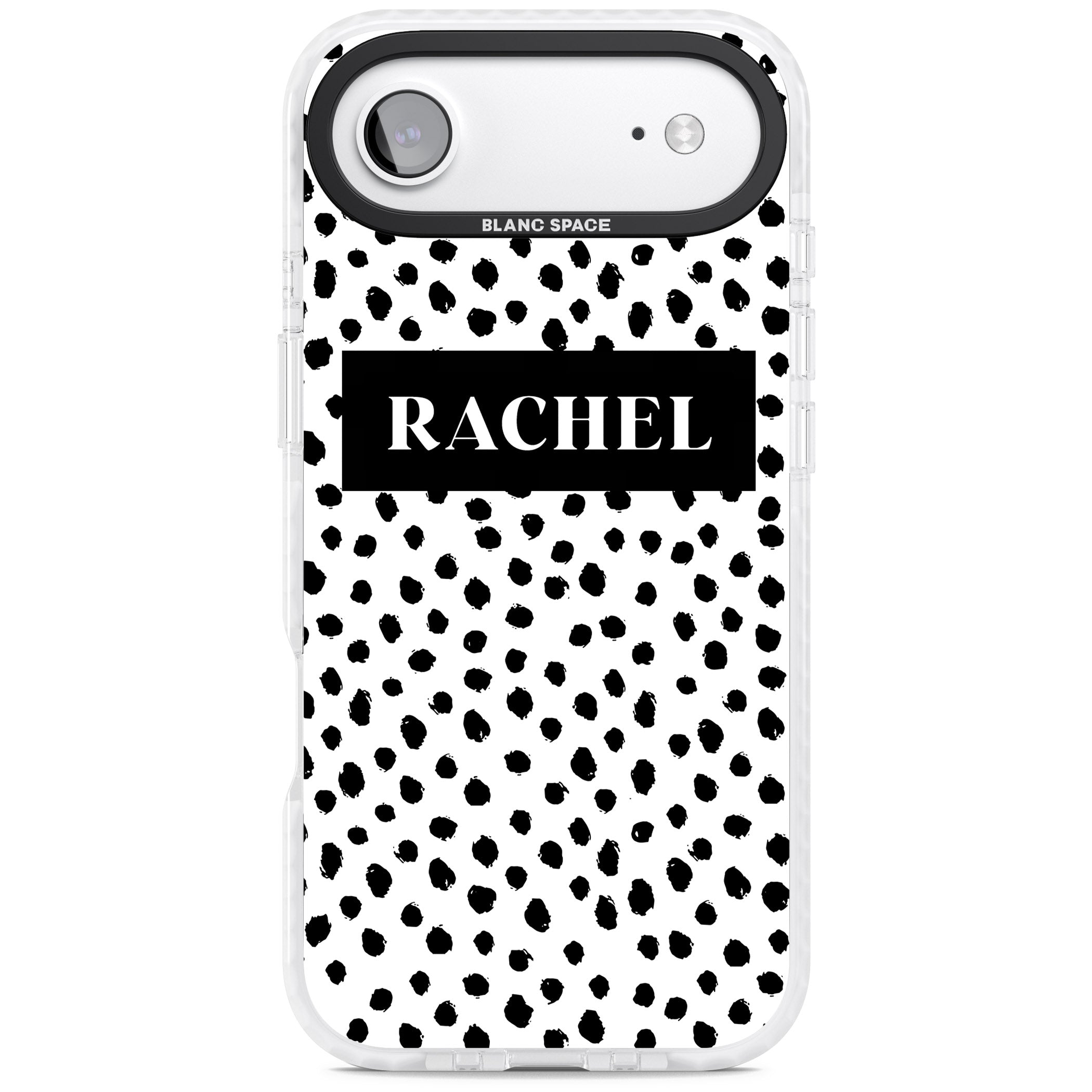 Personalised Black Dots iPhone 17 Air Impact Pro Clear Phone Case