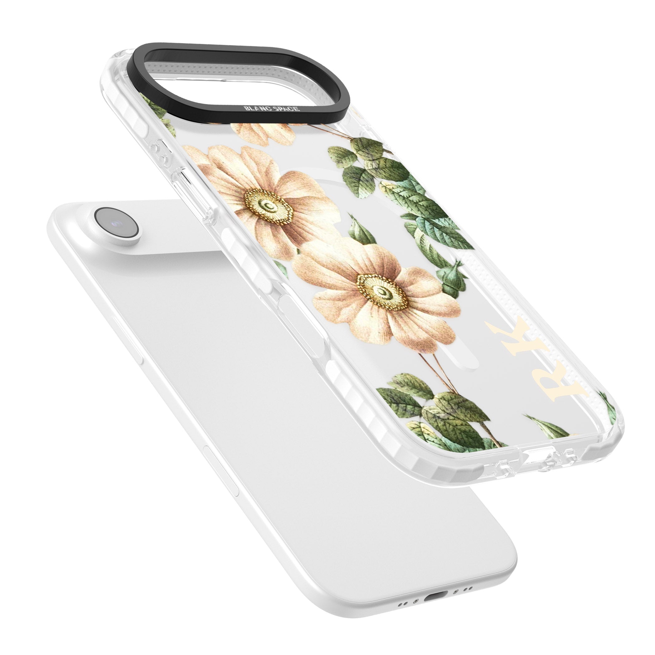 Personalised Vintage Floral Anemone iPhone 17 Air Impact Pro Clear Phone Case Colours