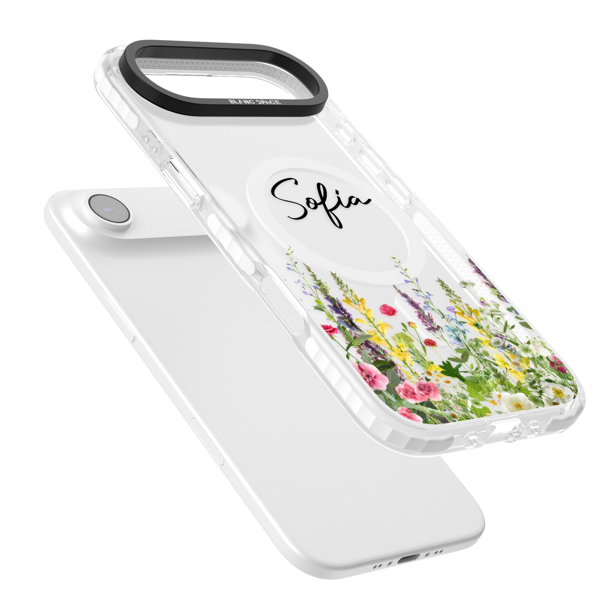 Personalised Garden Wildfowers iPhone 17 Air Impact Pro Clear Phone Case Colours