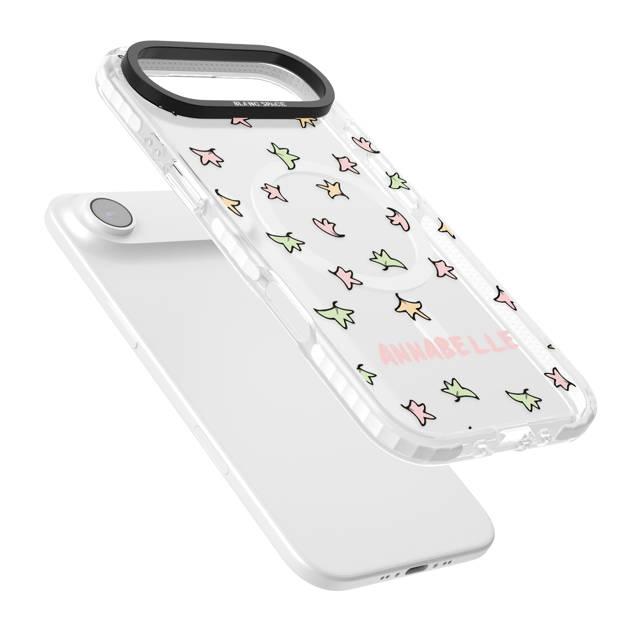 Personalised Heartstopper Leaves Pattern iPhone 17 Air Impact Pro Clear Phone Case Colours
