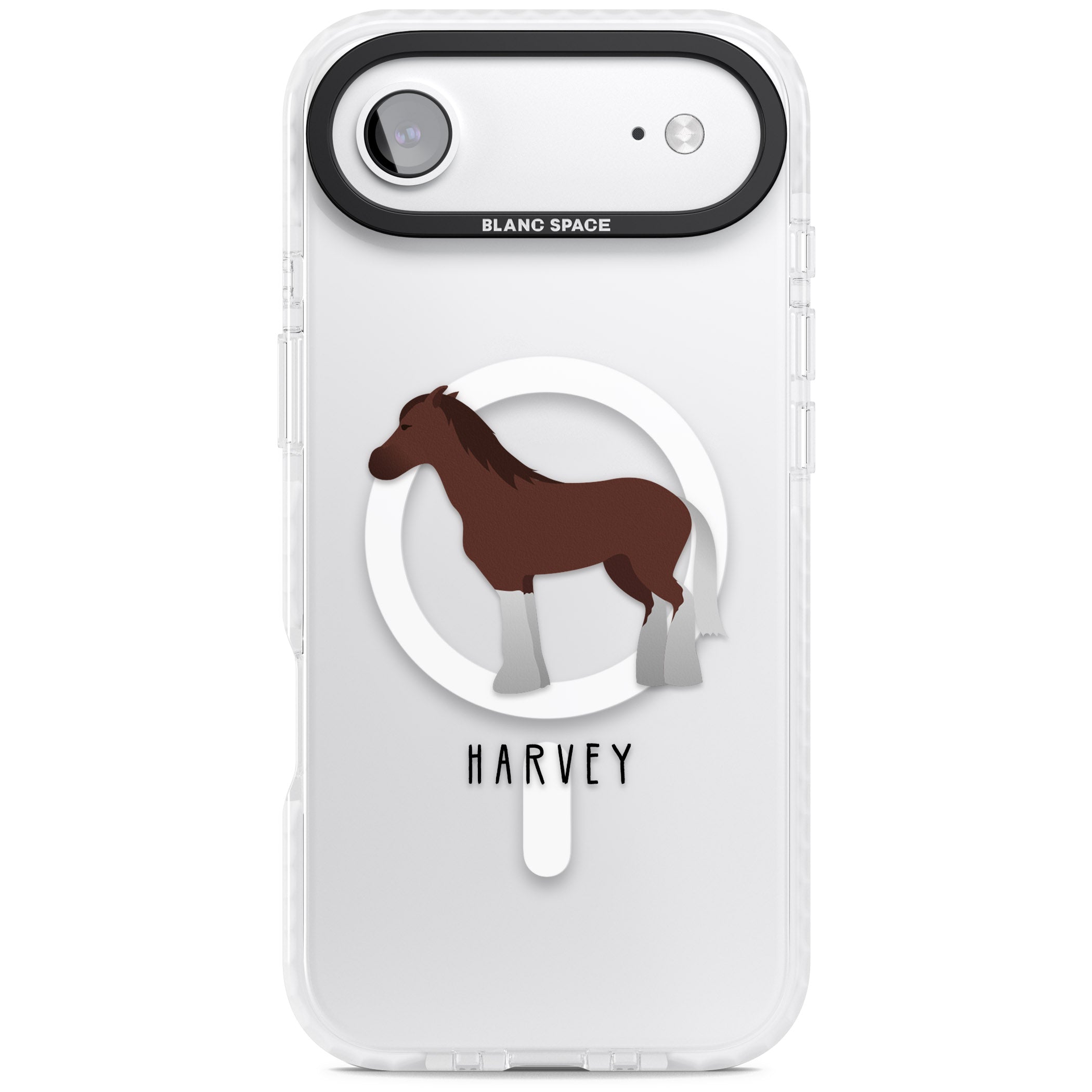 Personalised Brown Horse iPhone 17 Air Impact Pro Clear Phone Case
