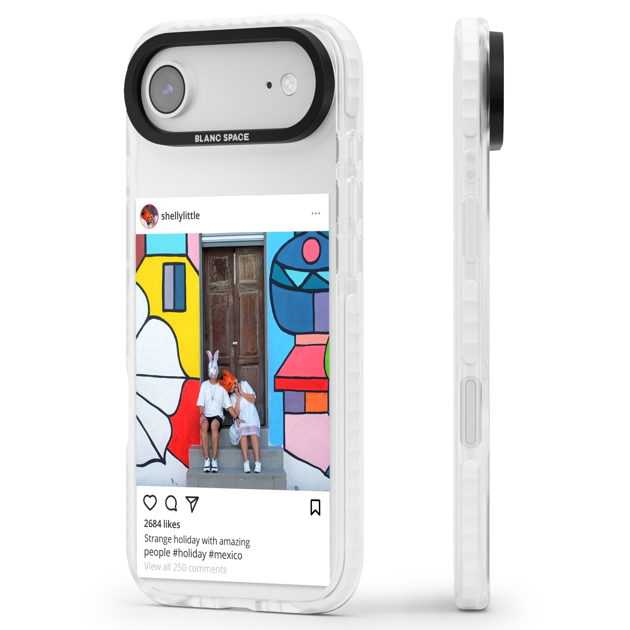 Personalised Instagram iPhone 17 Air Impact Pro Clear Phone Case Side Profile