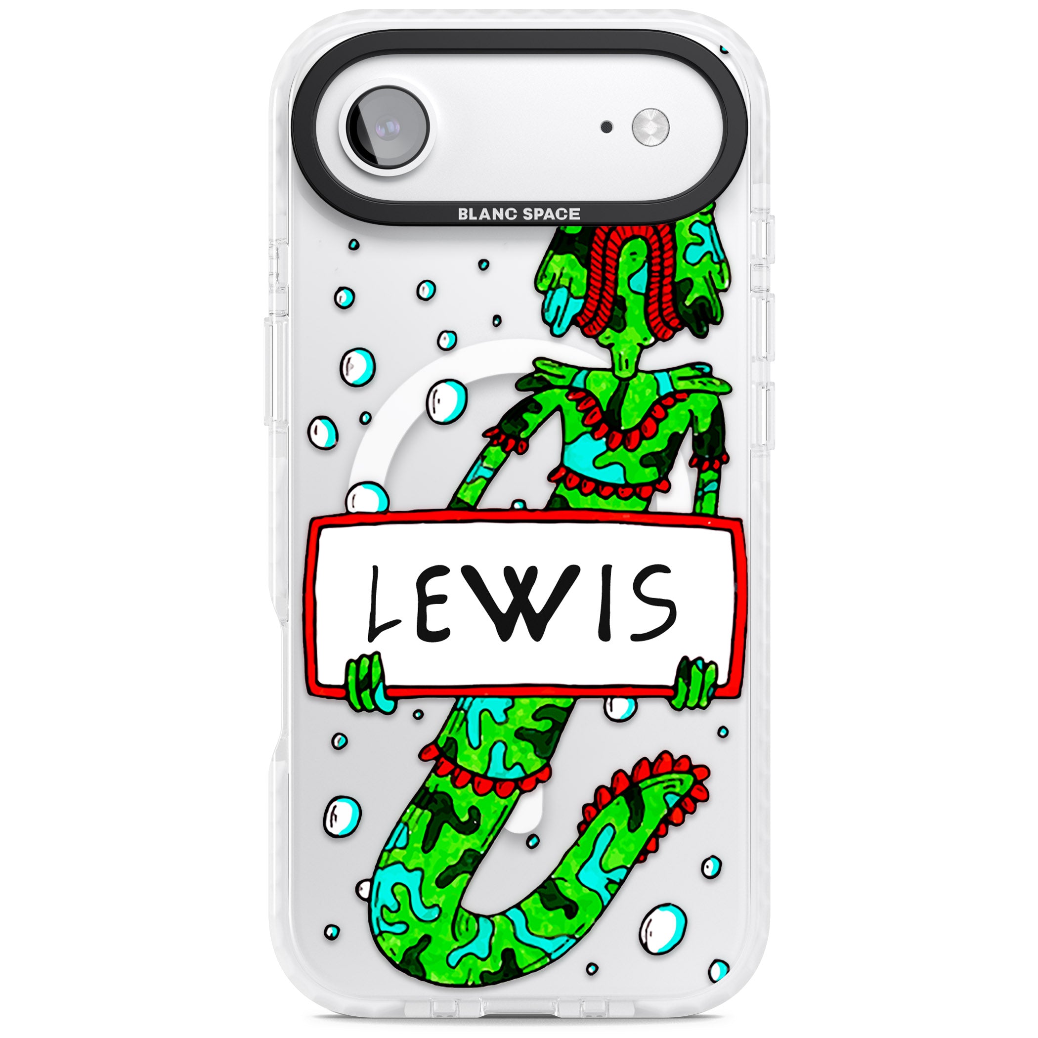 Personalised Fish Boy iPhone 17 Air Impact Pro Clear Phone Case