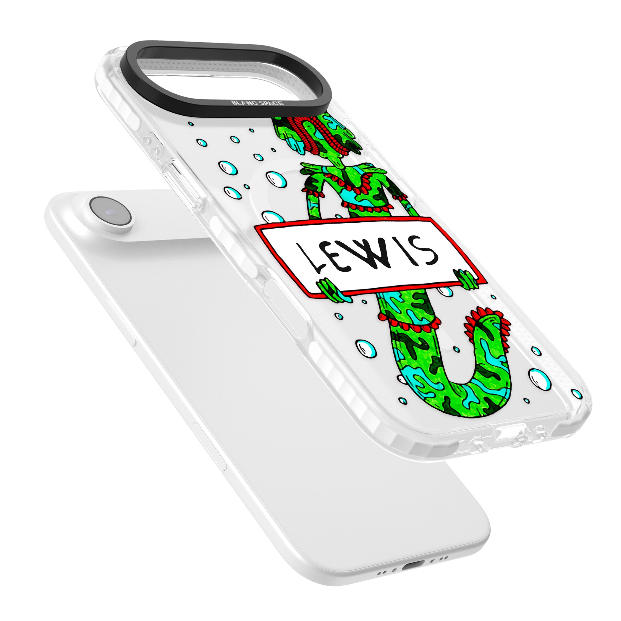 Personalised Fish Boy iPhone 17 Air Impact Pro Clear Phone Case Colours