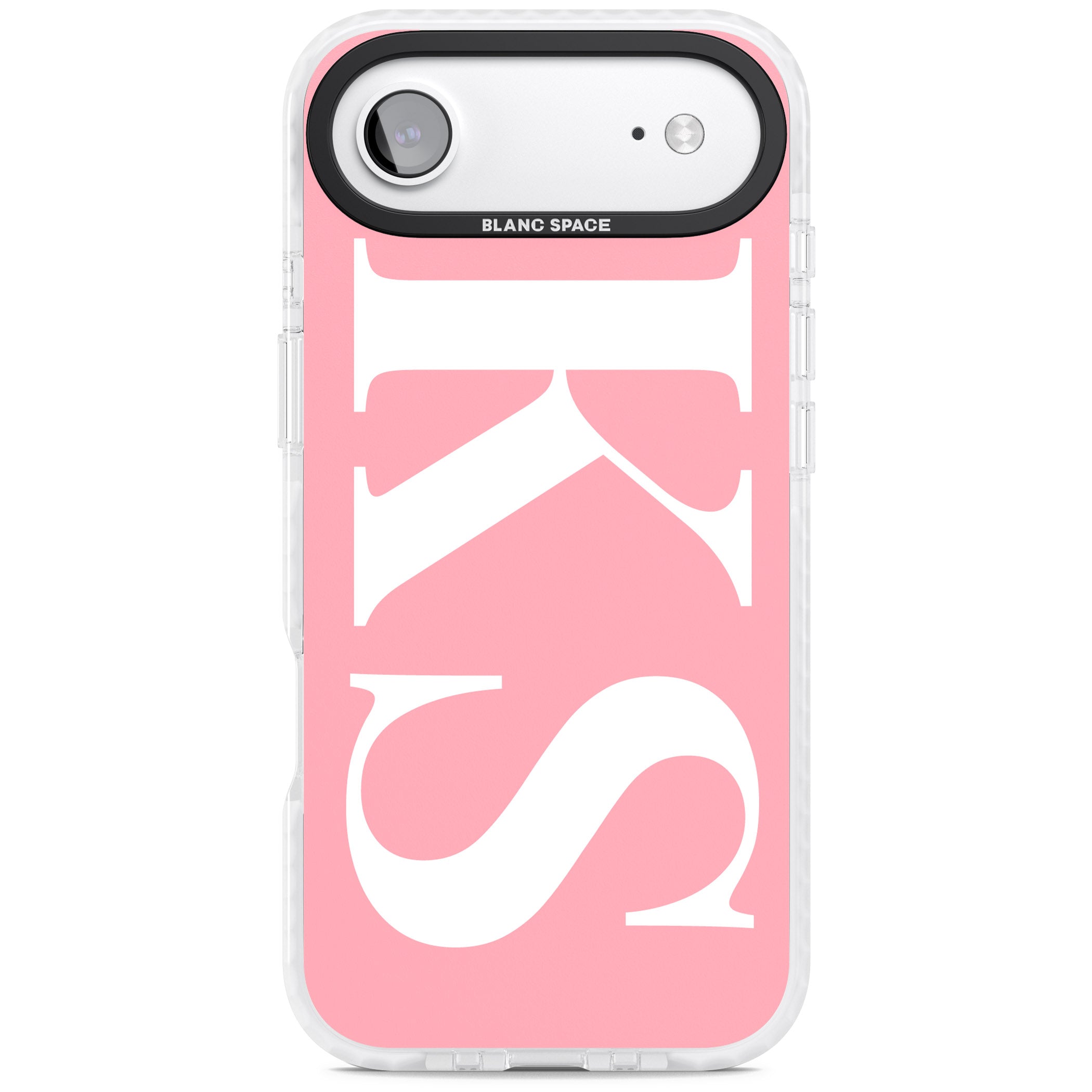 Personalised White & Pink Letters iPhone 17 Air Impact Pro Clear Phone Case
