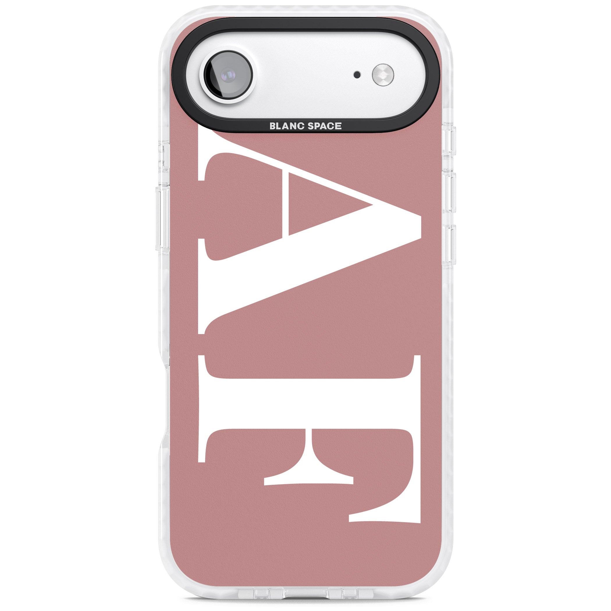 Personalised White & Rose Letters iPhone 17 Air Impact Pro Clear Phone Case