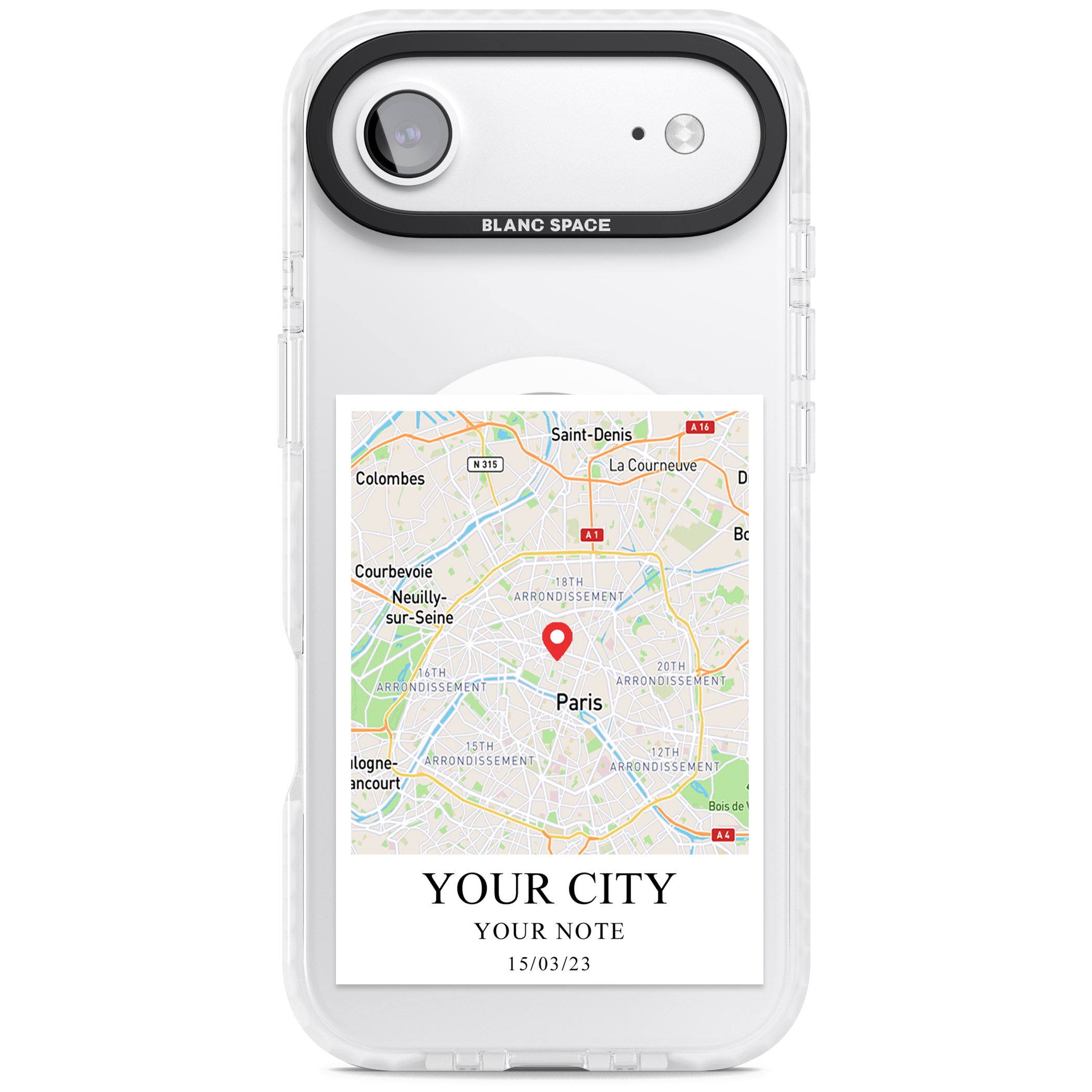Personalised World Map iPhone 17 Air Impact Pro Clear Phone Case