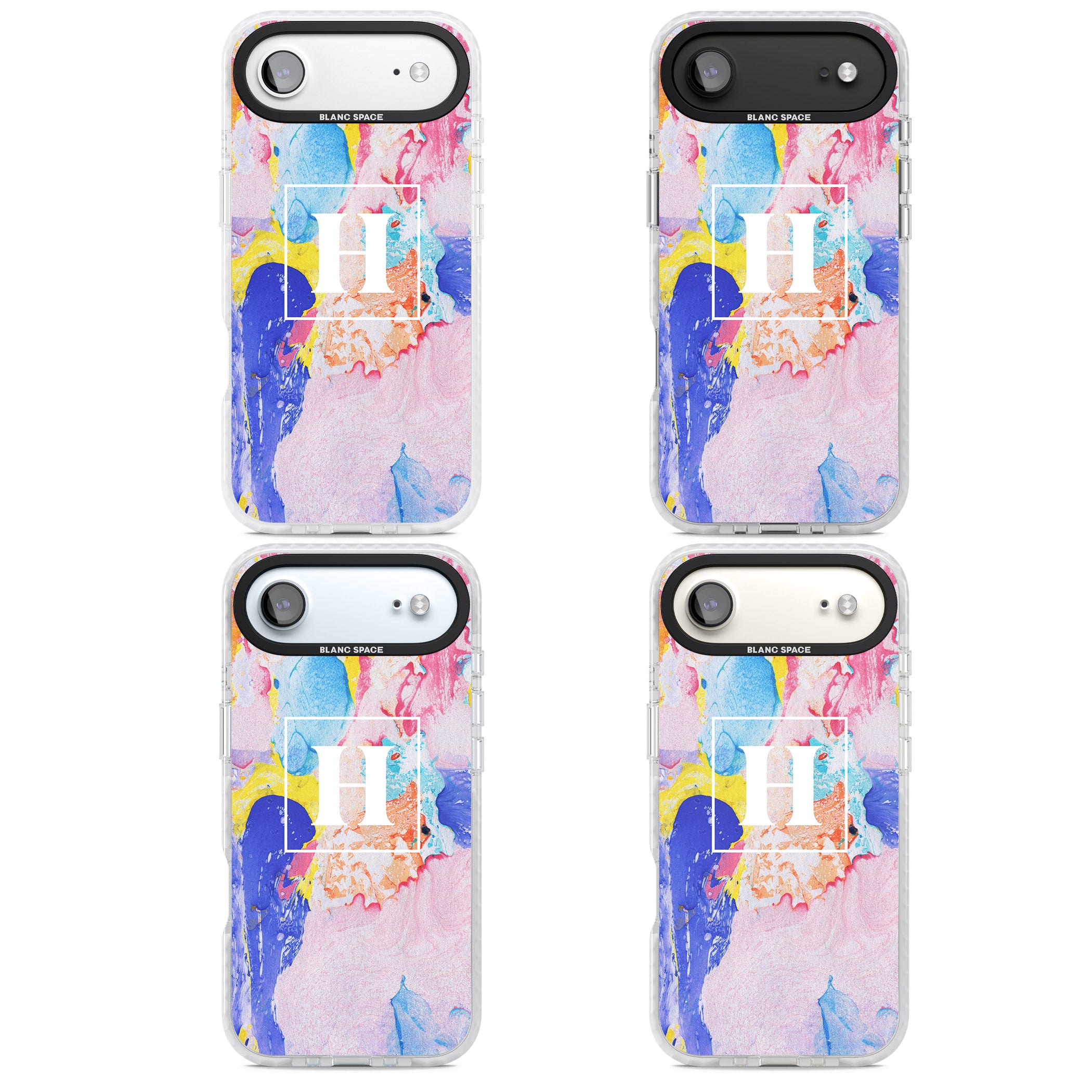 Personalised Pastel Marble Mix iPhone 17 Air Impact Pro Clear Phone Case APT Impact Protection