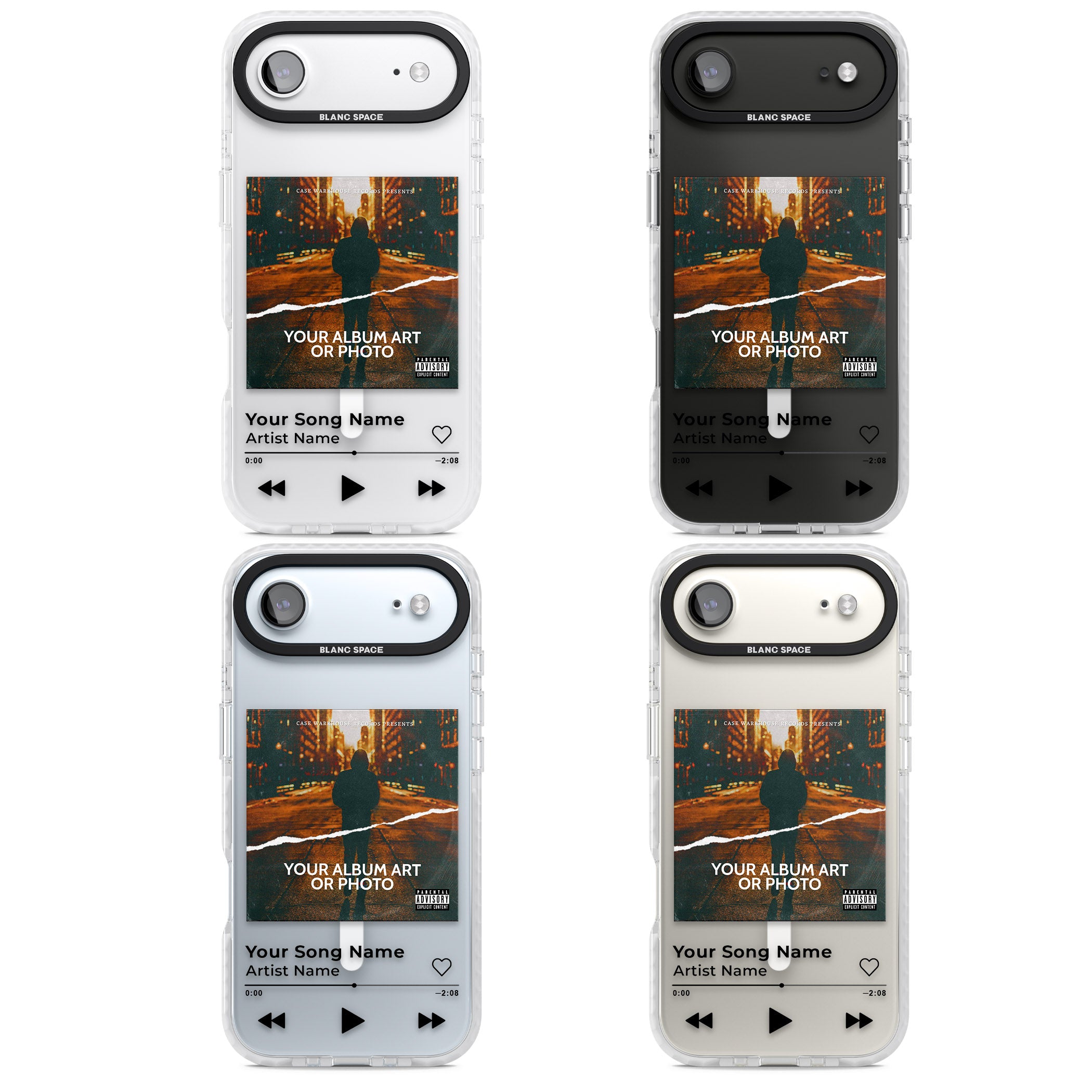 Personalised Album Art iPhone 17 Air Impact Pro Clear Phone Case APT Impact Protection