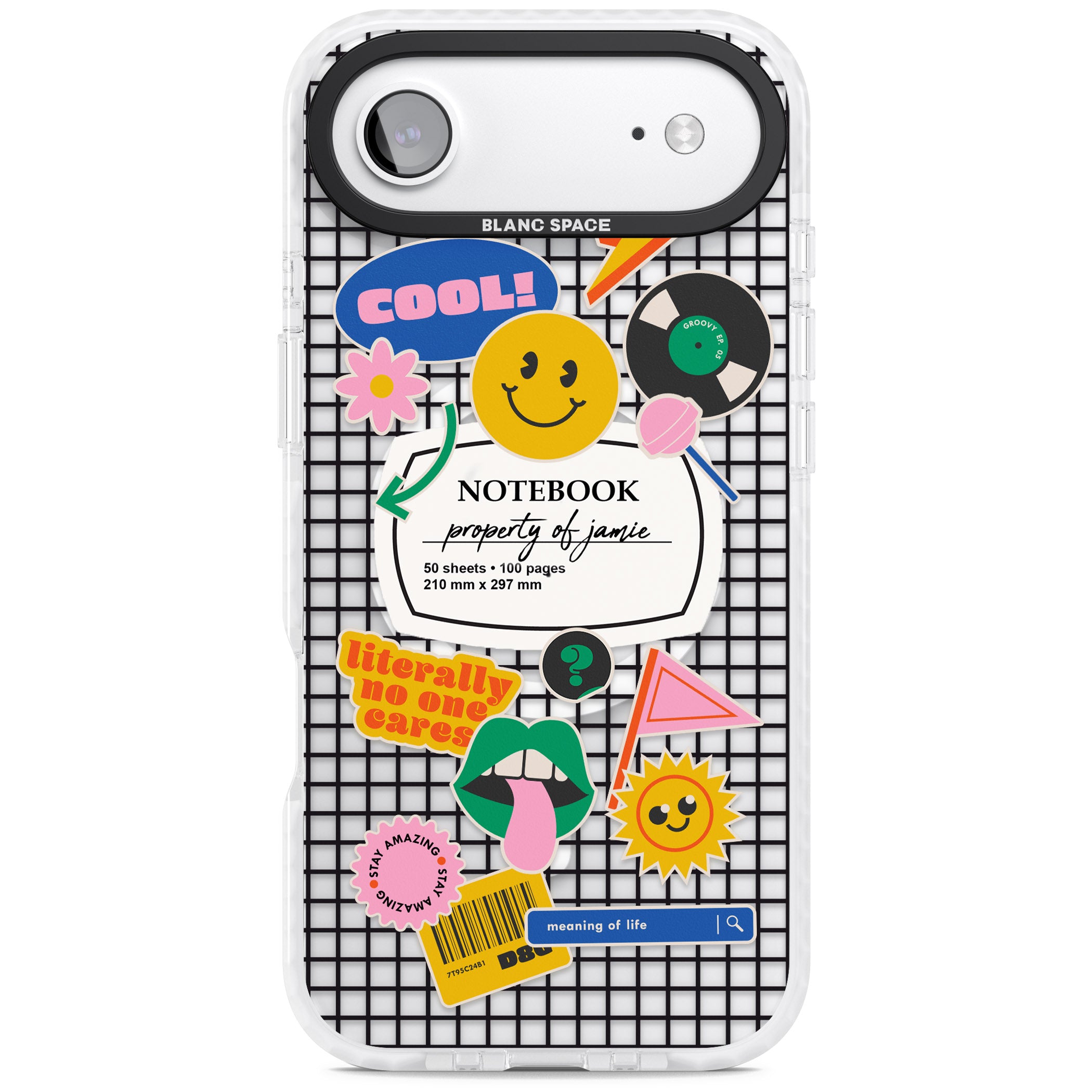 Personalised Sticker Mix Grid iPhone 17 Air Impact Pro Clear Phone Case