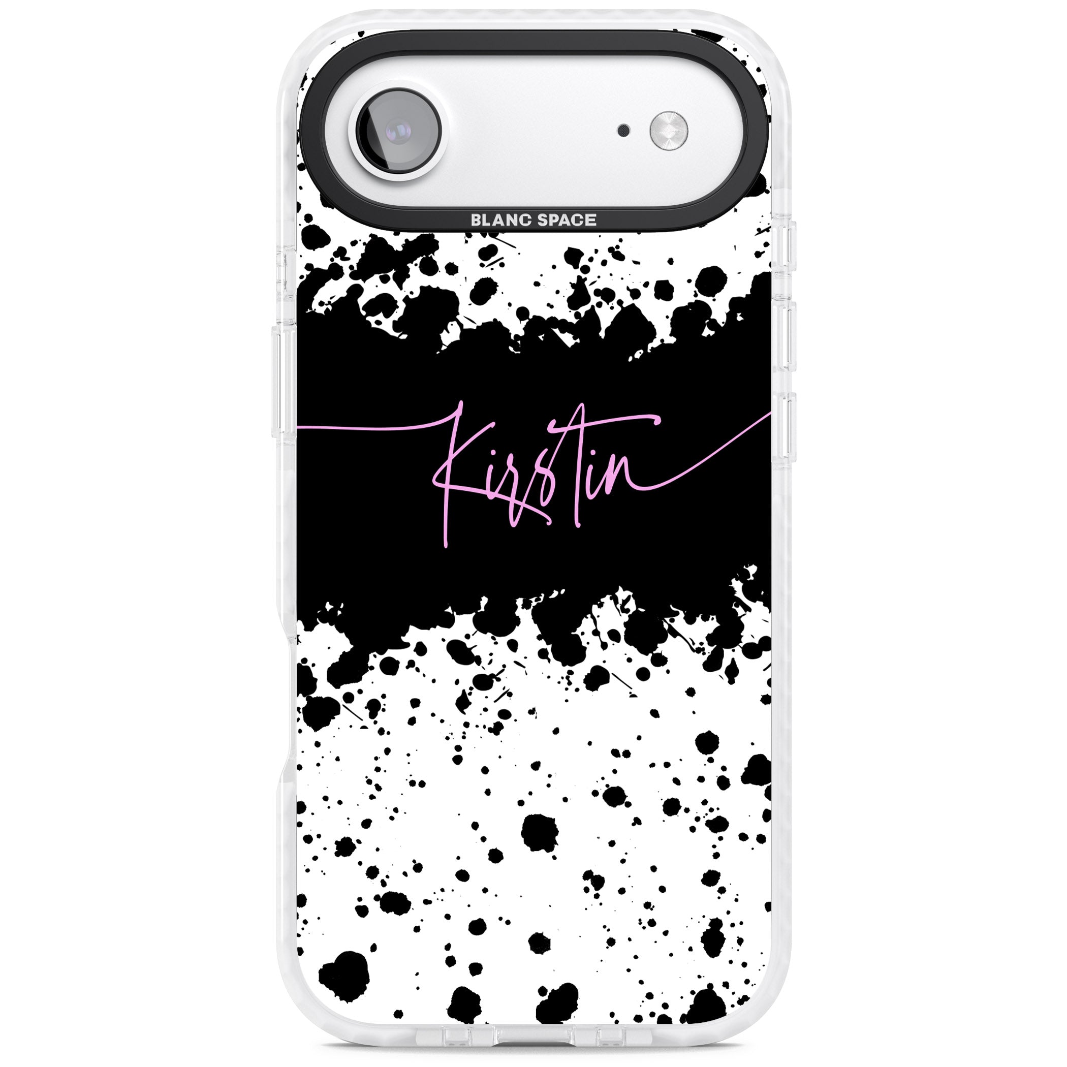 Personalised Bold Paint Splatters iPhone 17 Air Impact Pro Clear Phone Case