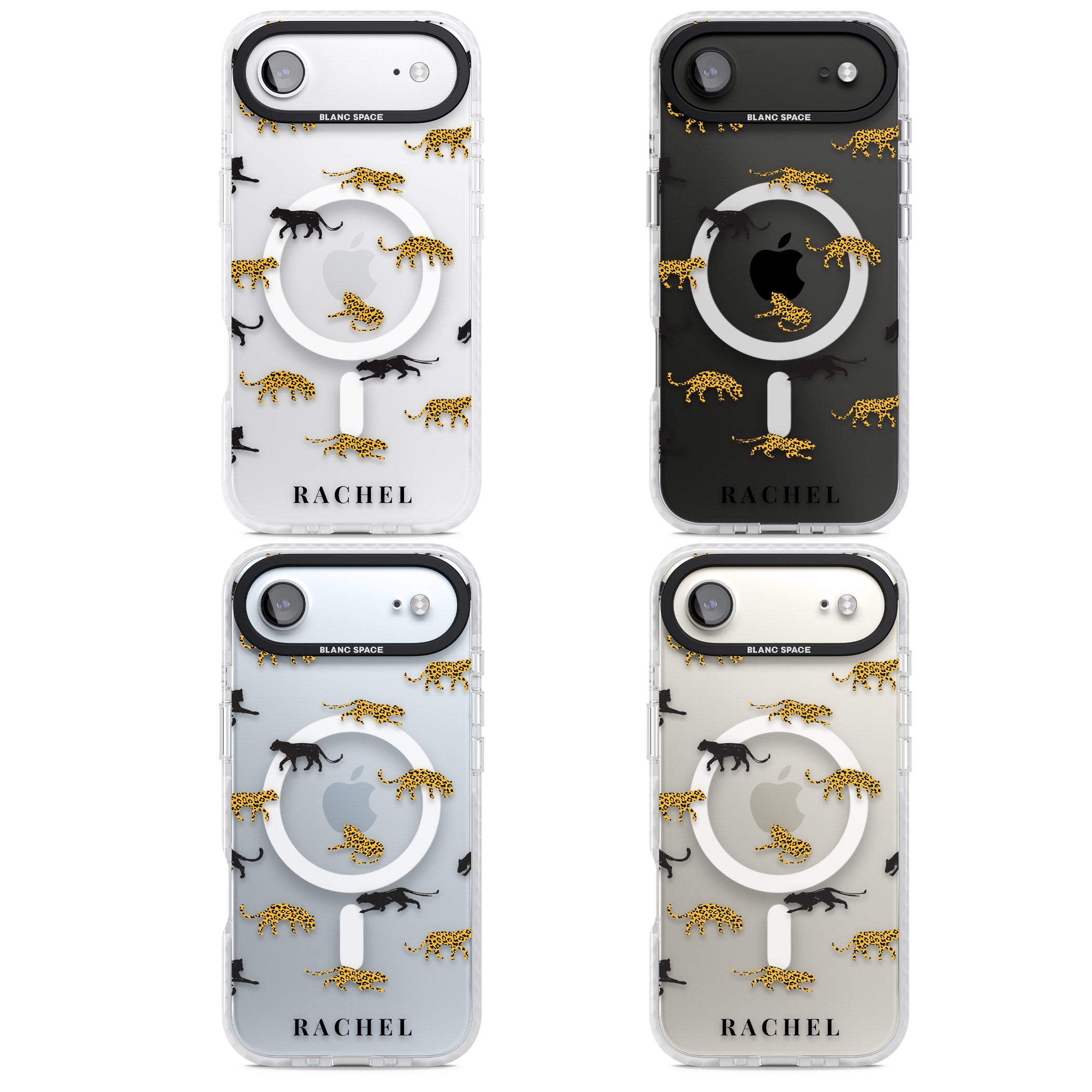 Personalised Jaguar Pattern iPhone 17 Air Impact Pro Clear Phone Case APT Impact Protection