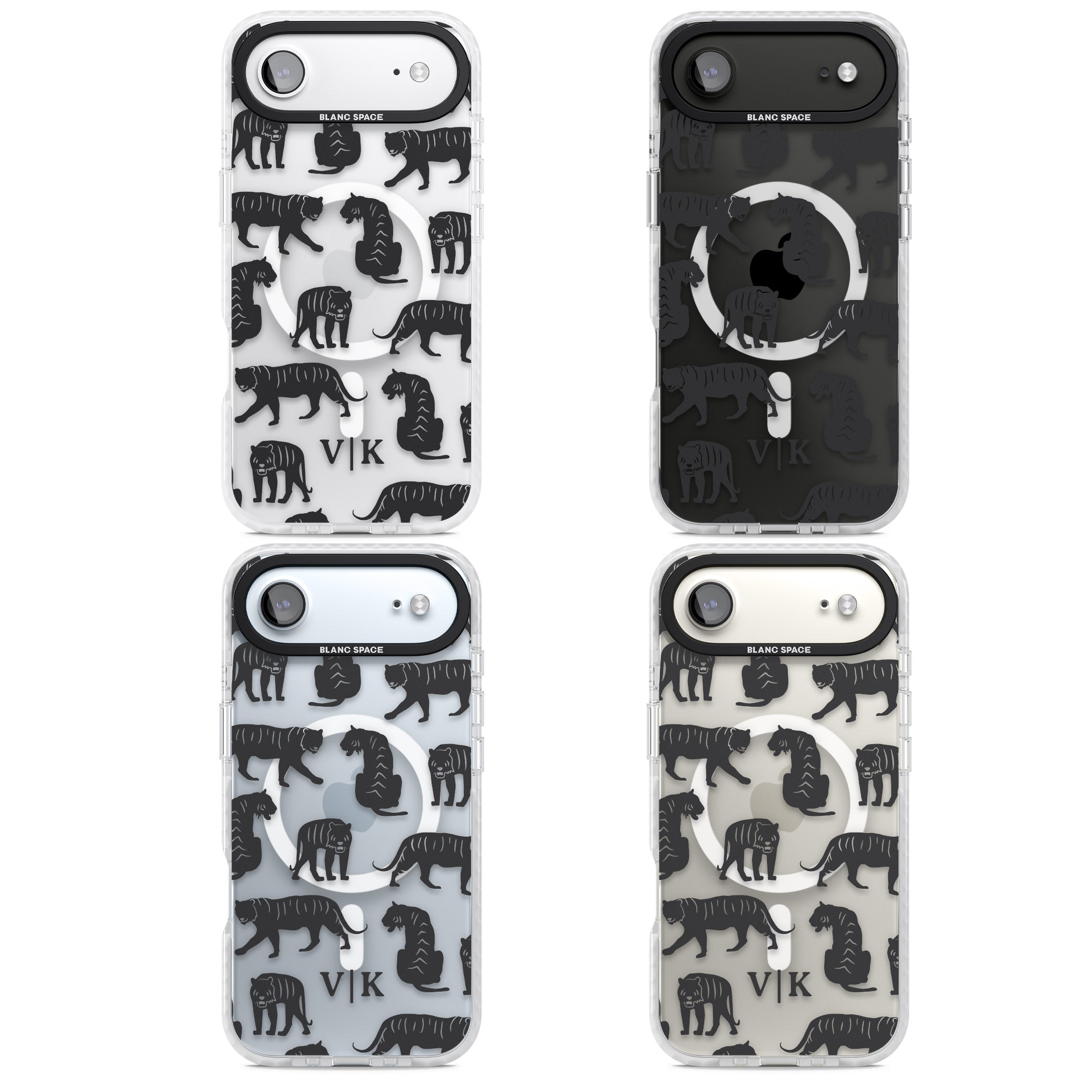 Personalised Tiger Silhouettes iPhone 17 Air Impact Pro Clear Phone Case APT Impact Protection