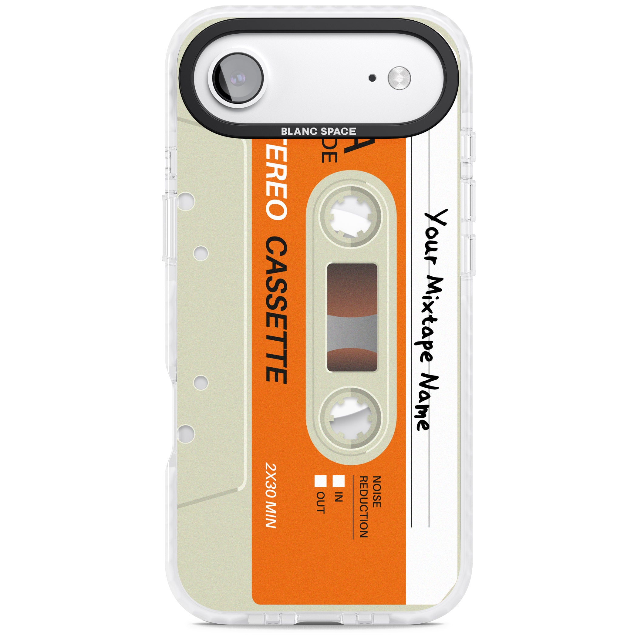 Personalised Retro Cassette Classic iPhone 17 Air Impact Pro Clear Phone Case