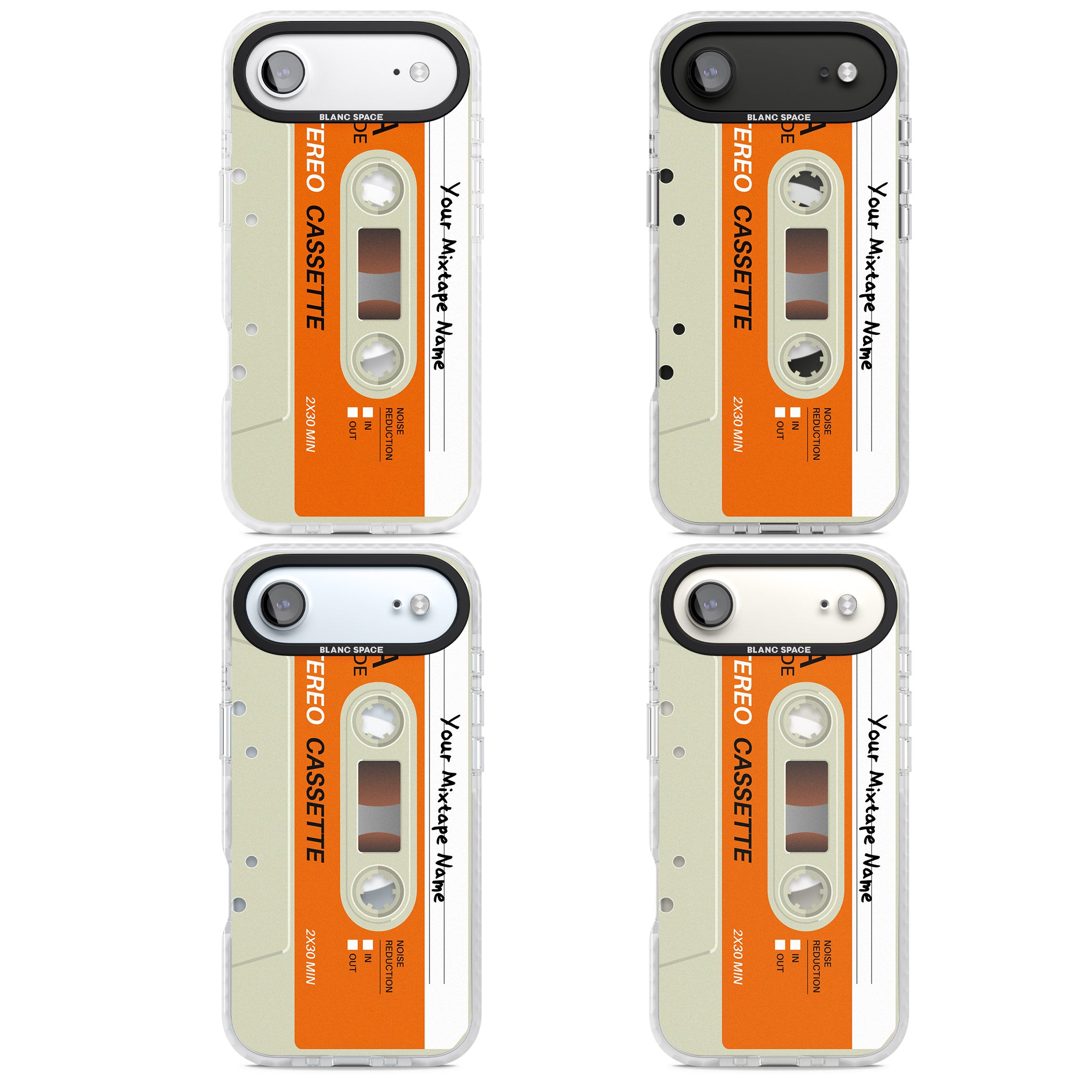 Personalised Retro Cassette Classic iPhone 17 Air Impact Pro Clear Phone Case APT Impact Protection