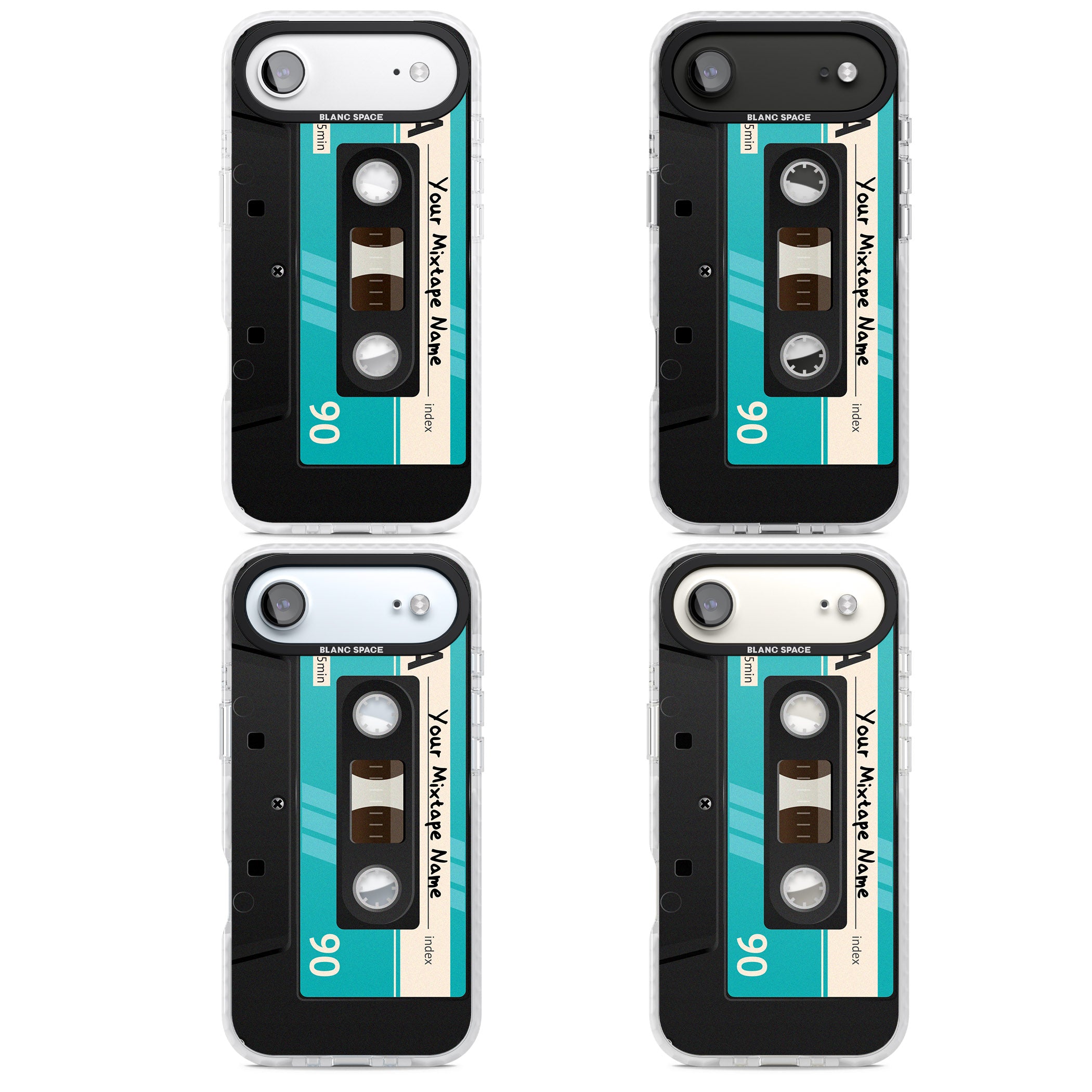 Personalised Retro Mixtape Dark iPhone 17 Air Impact Pro Clear Phone Case APT Impact Protection