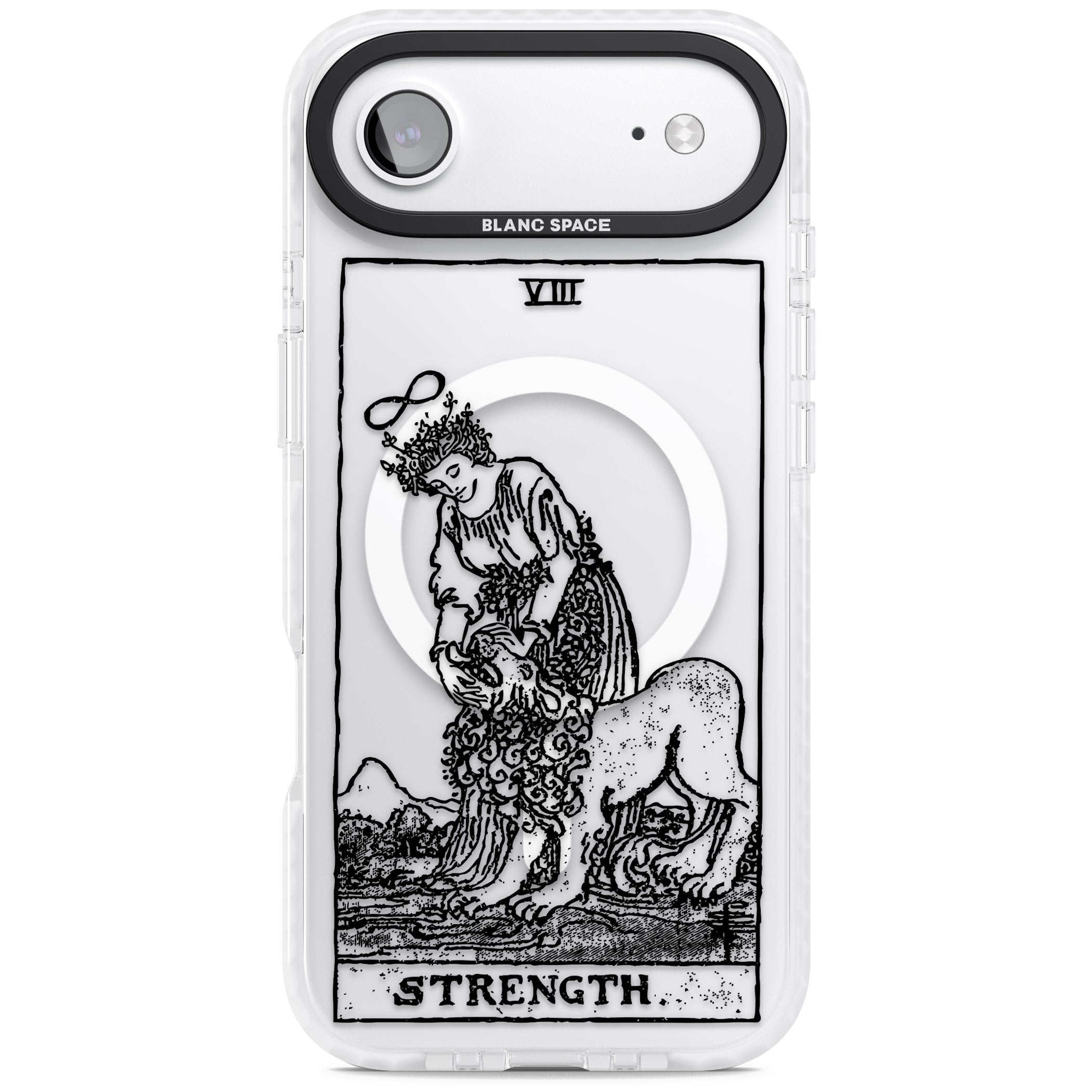 Personalised Strength Tarot Card (Clear) iPhone 17 Air Impact Pro Clear Phone Case
