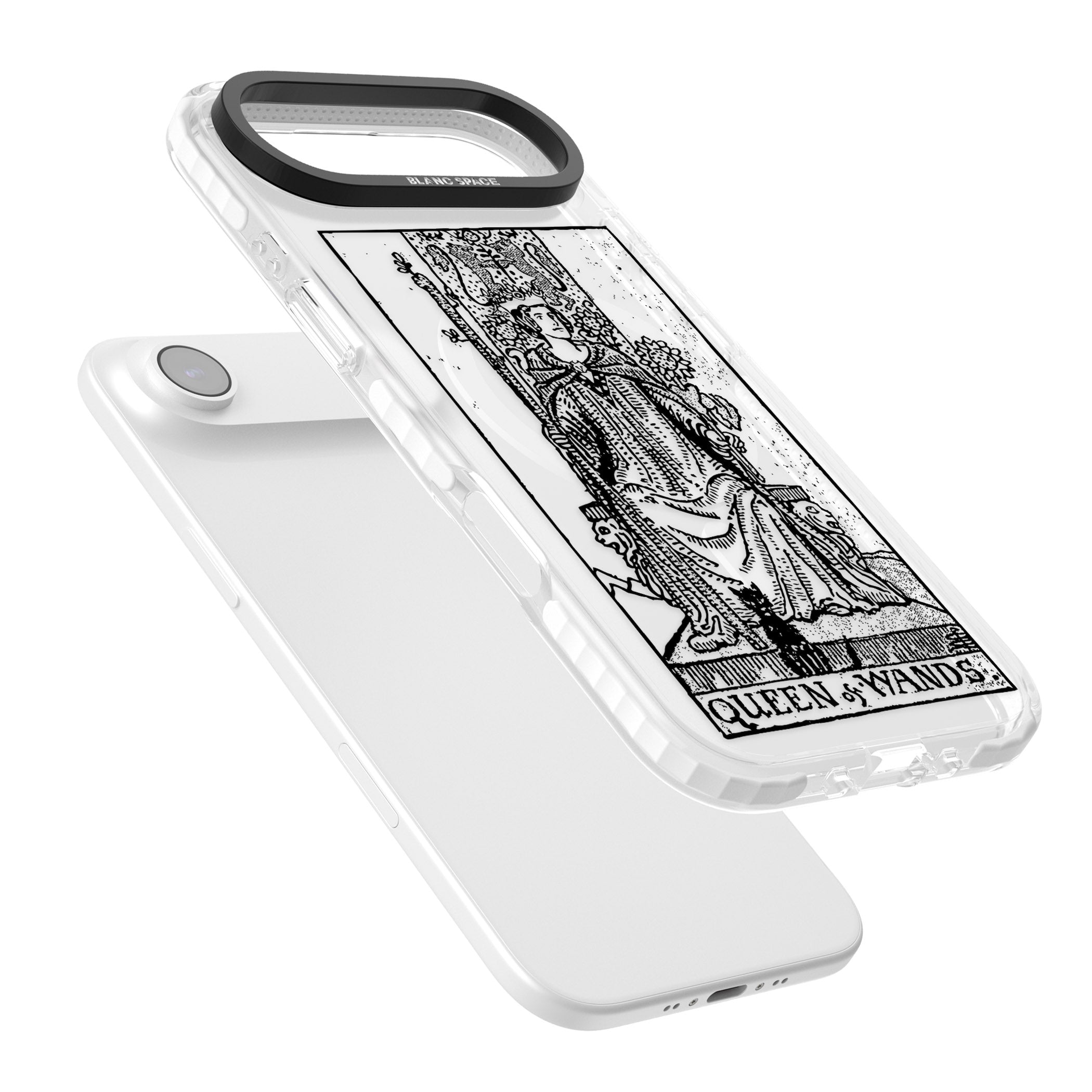 Personalised Queen Of Wands Tarot Card (Clear) iPhone 17 Air Impact Pro Clear Phone Case Colours