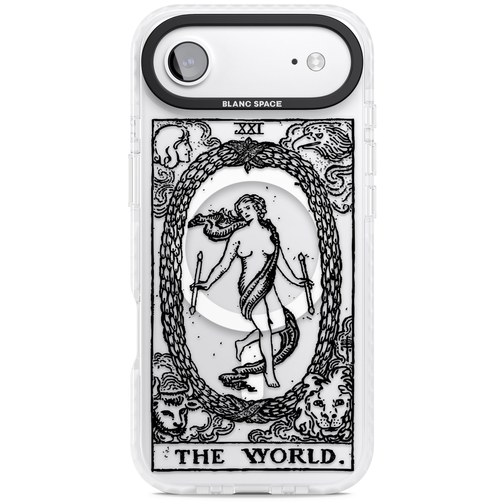 Personalised The World Tarot Card (Clear) iPhone 17 Air Impact Pro Clear Phone Case
