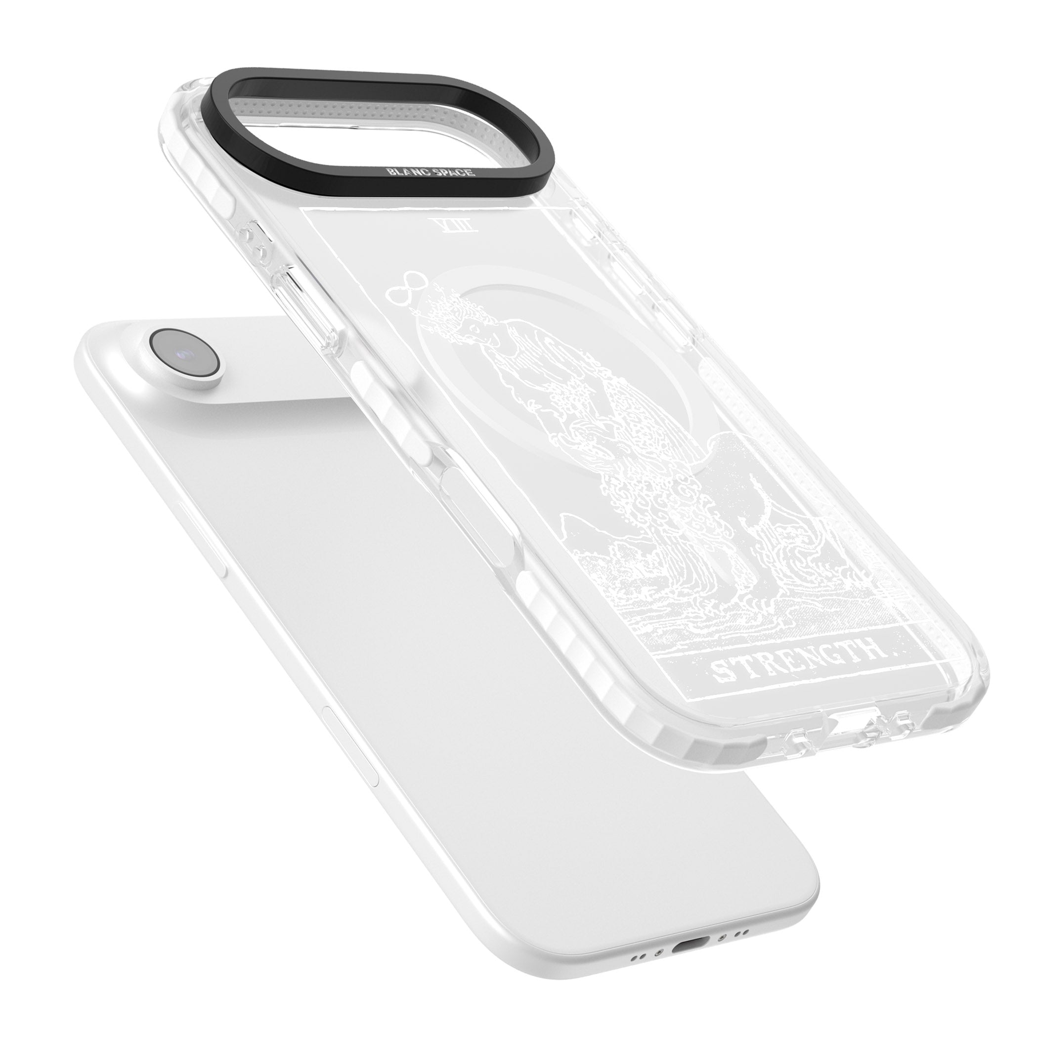 Personalised Strength Tarot Card (White) iPhone 17 Air Impact Pro Clear Phone Case Colours