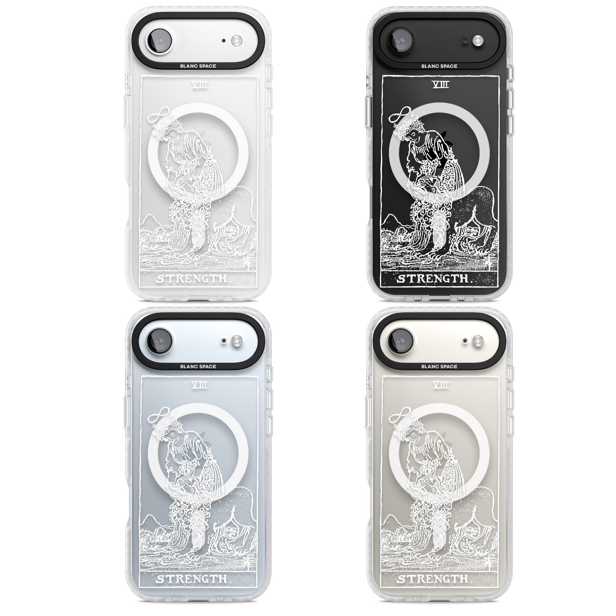 Personalised Strength Tarot Card (White) iPhone 17 Air Impact Pro Clear Phone Case APT Impact Protection