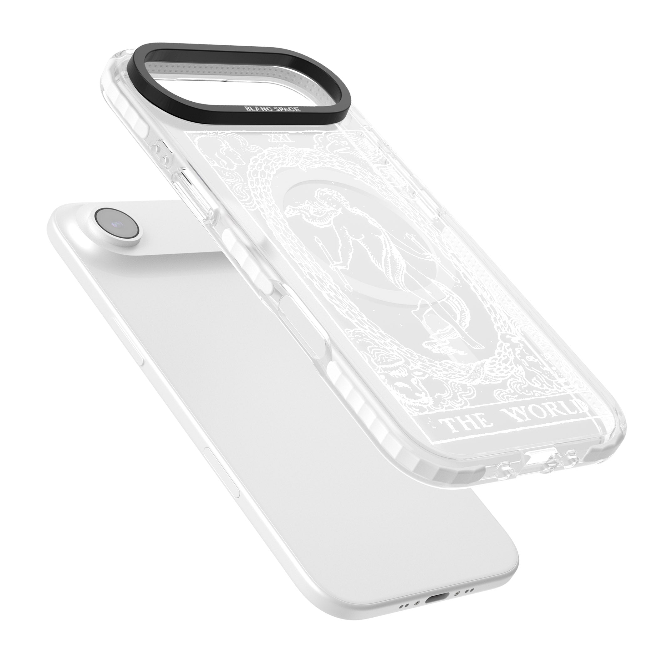 Personalised The World Tarot Card (White) iPhone 17 Air Impact Pro Clear Phone Case Colours