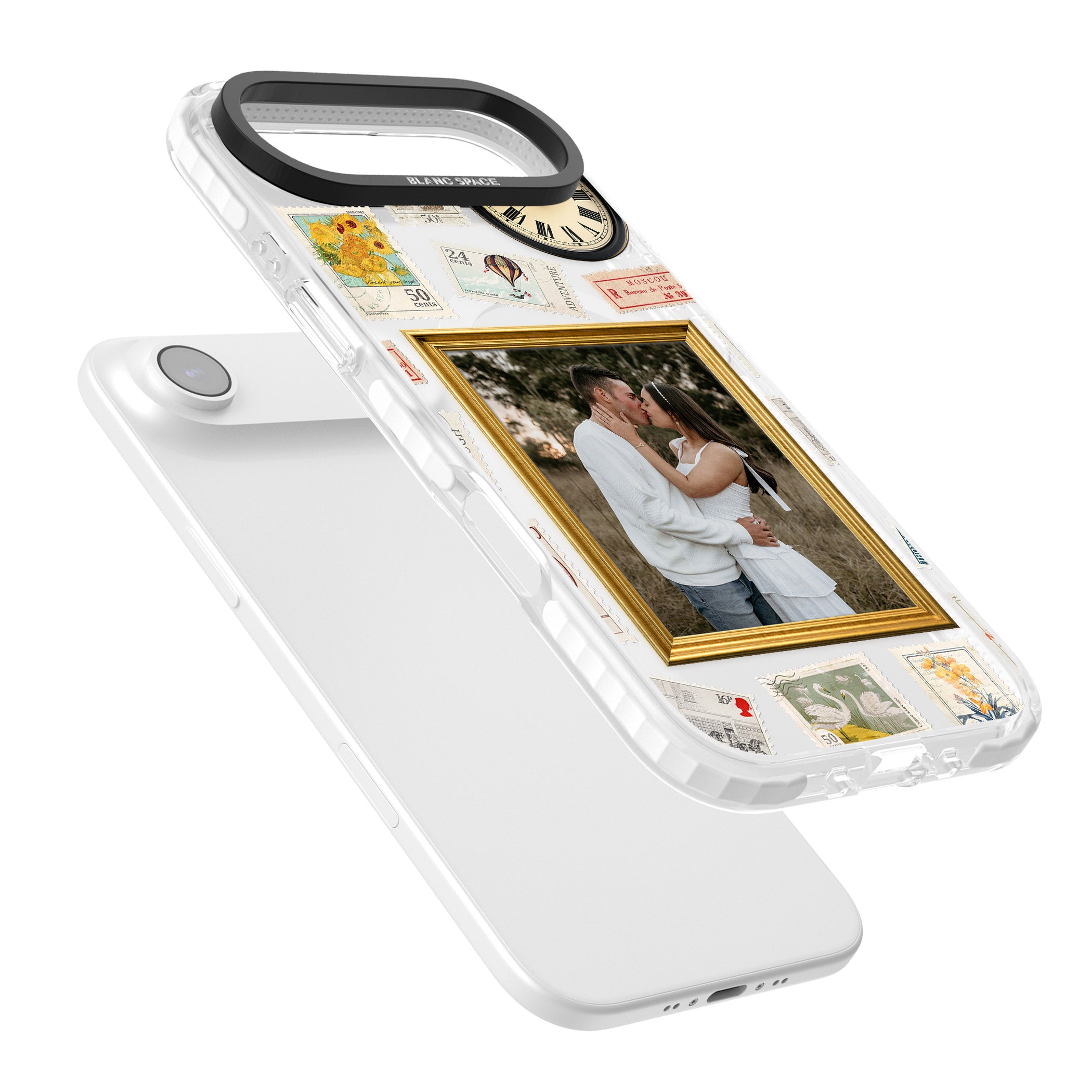 Personalised Vintage Photo Frame Collage iPhone 17 Air Impact Pro Clear Phone Case Colours