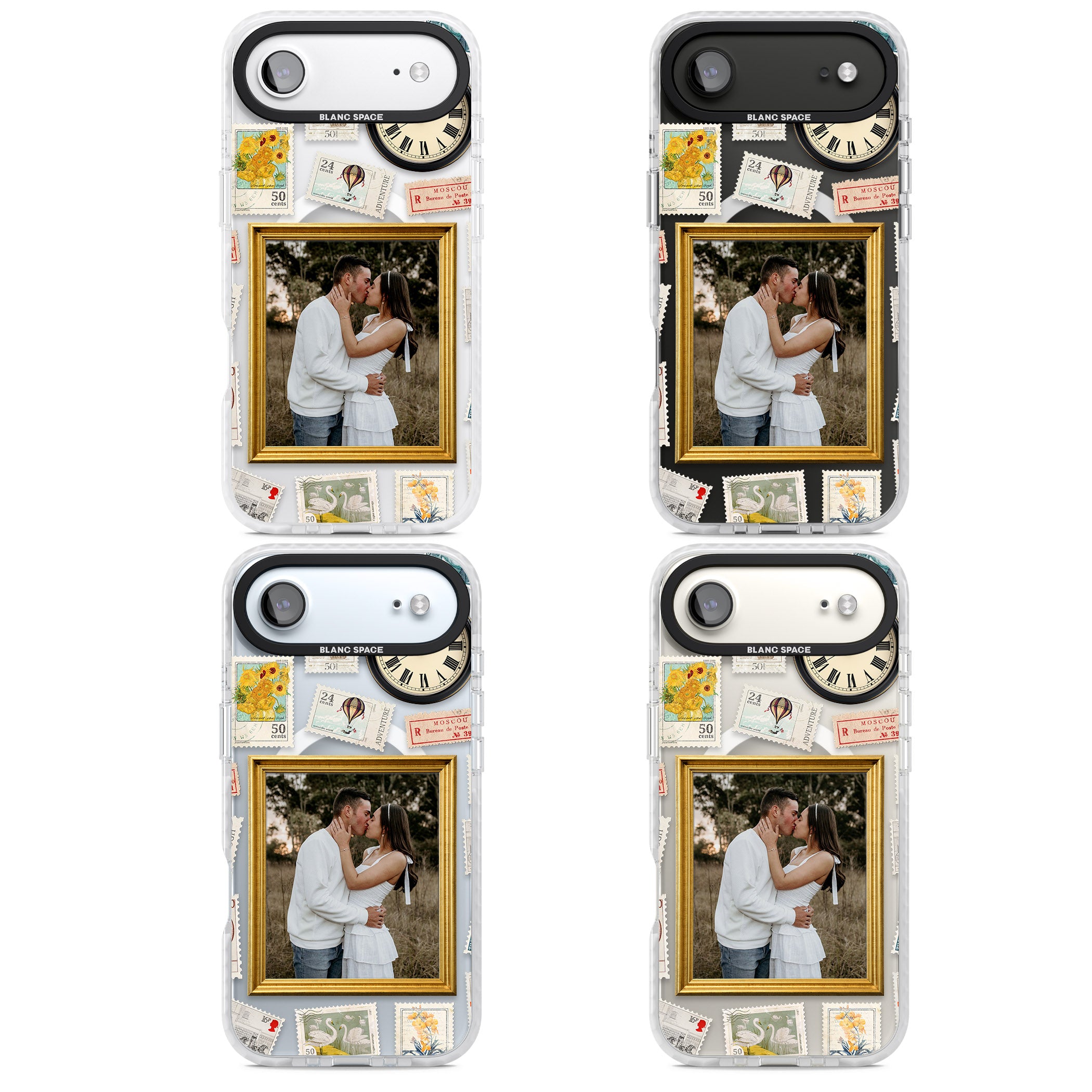 Personalised Vintage Photo Frame Collage iPhone 17 Air Impact Pro Clear Phone Case APT Impact Protection