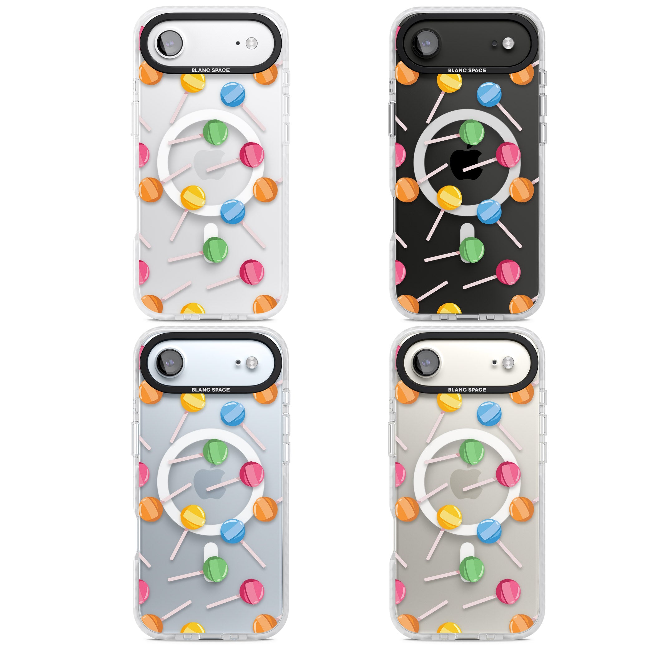 Lollipop Pattern iPhone 17 Air Impact Pro Clear Phone Case APT Impact Protection