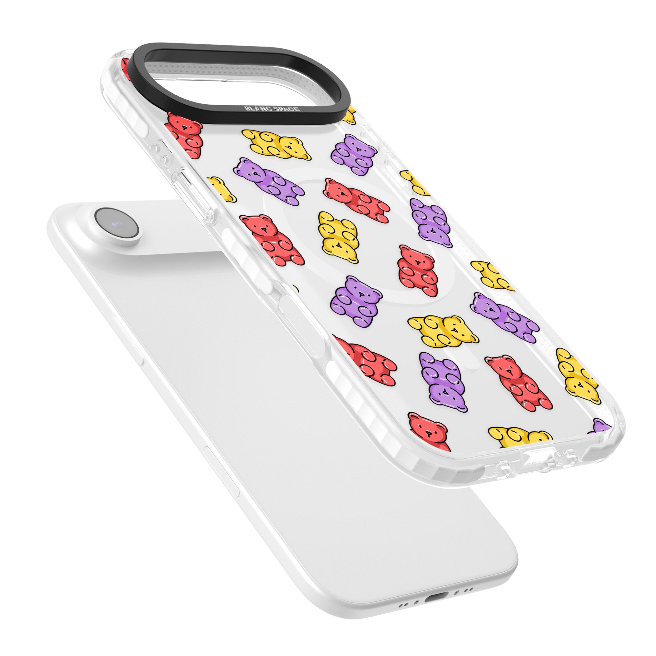 Gummy Bear Pattern iPhone 17 Air Impact Pro Clear Phone Case Colours