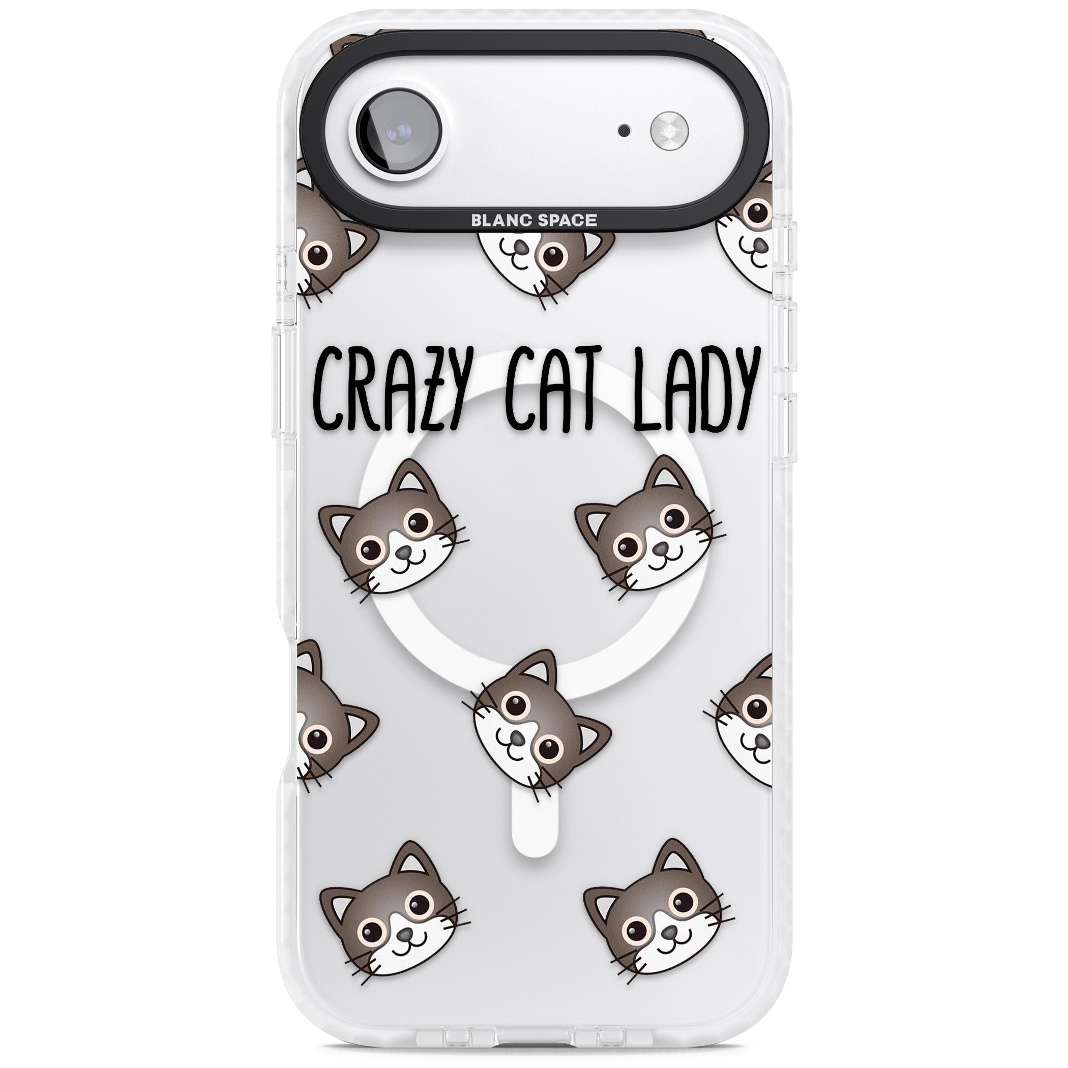 Crazy Cat Lady iPhone 17 Air Impact Pro Clear Phone Case
