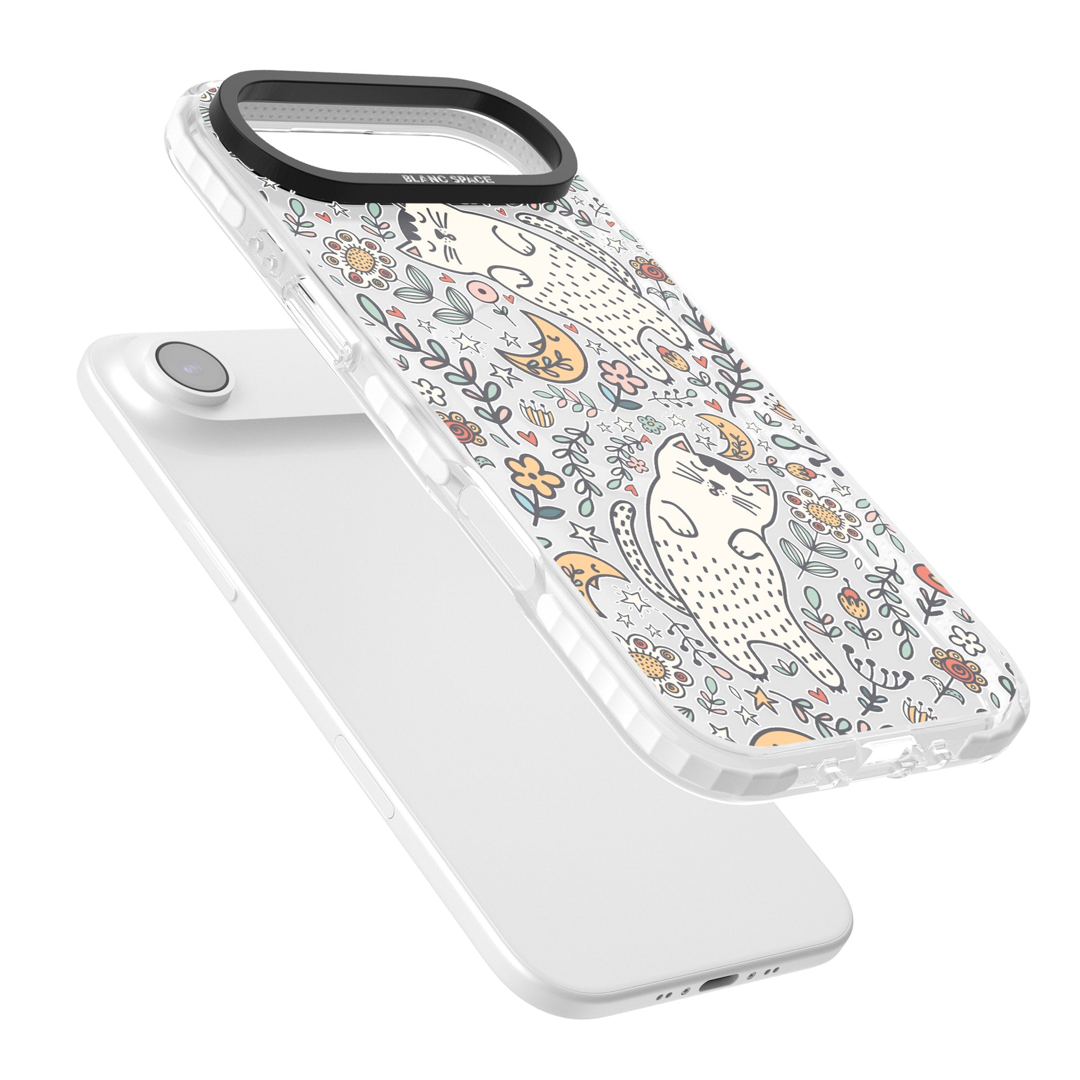 Sleeping Cat Pattern iPhone 17 Air Impact Pro Clear Phone Case Colours