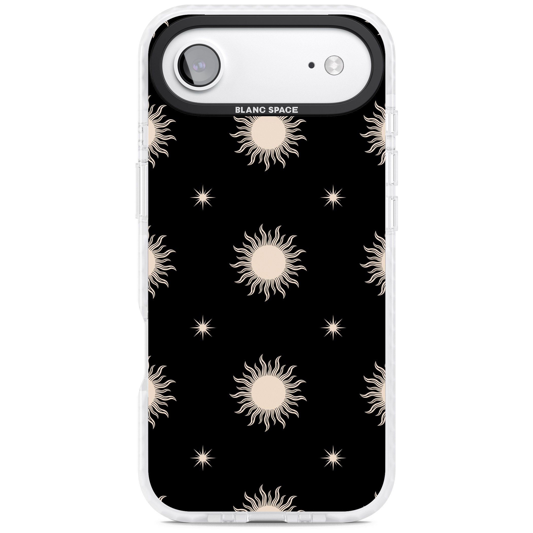Celestial Patterns Classic Suns (Black) iPhone 17 Air Impact Pro Clear Phone Case