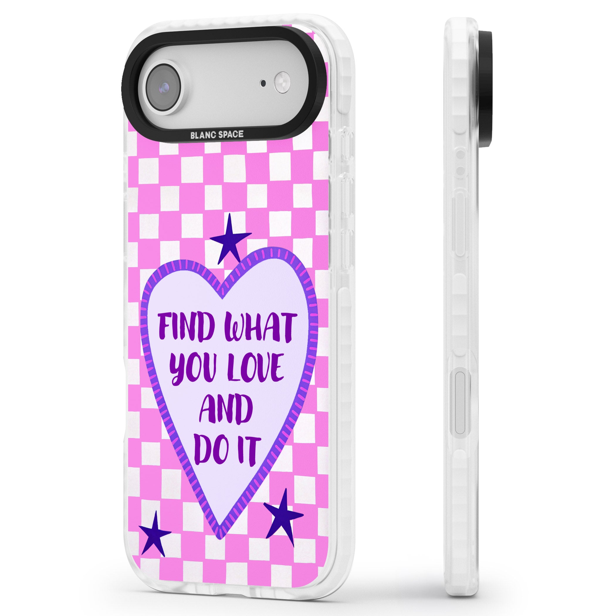 Find What You Love iPhone 17 Air Impact Pro Clear Phone Case Side Profile