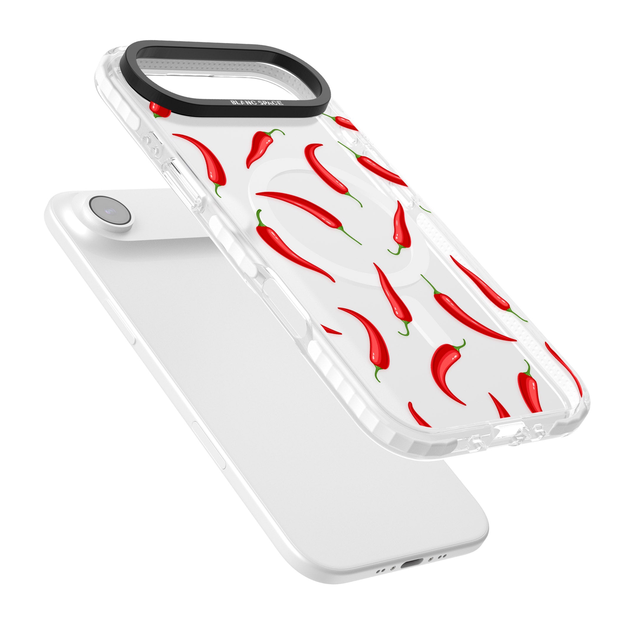 Chilli Pattern iPhone 17 Air Impact Pro Clear Phone Case Colours
