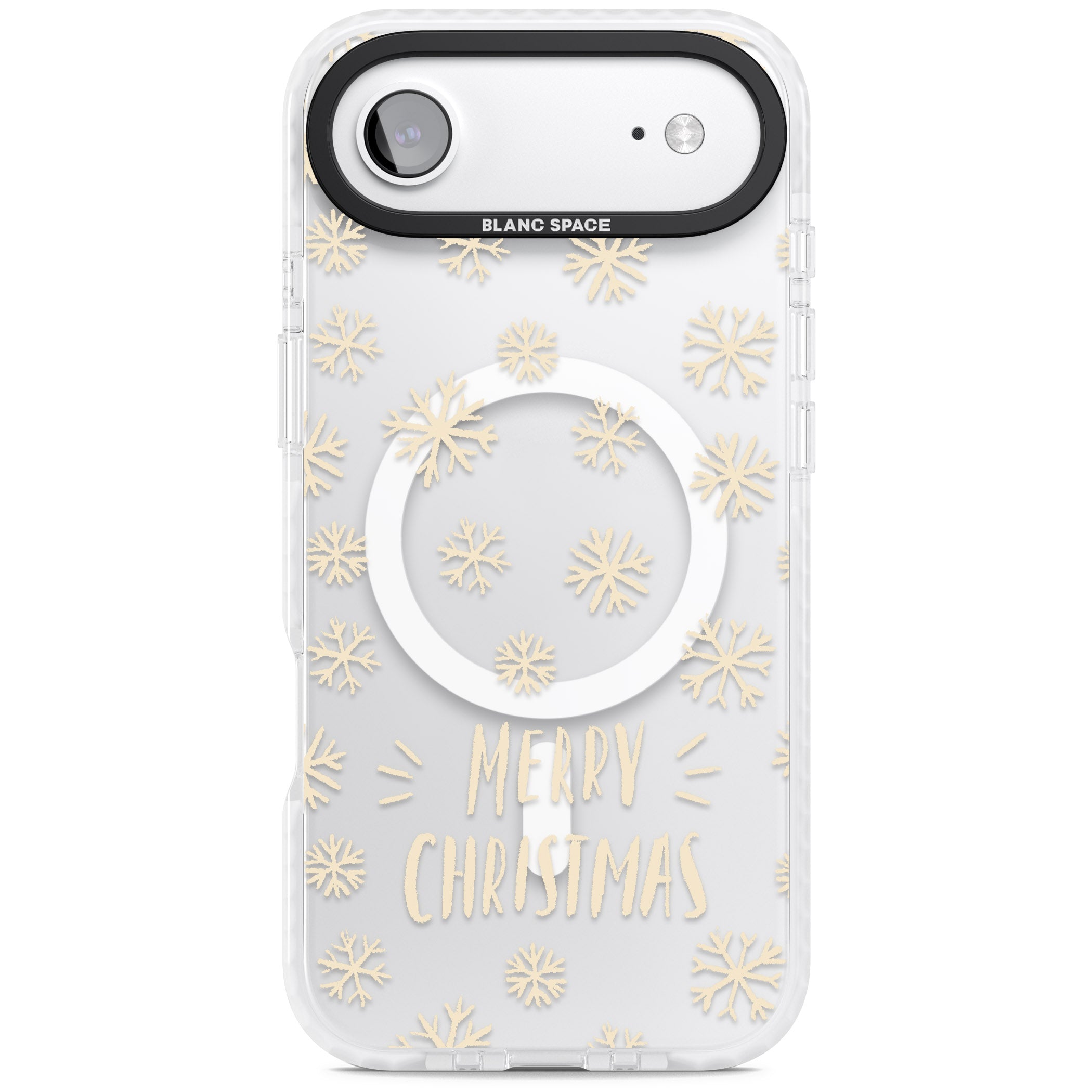 Christmas Snowflake Pattern iPhone 17 Air Impact Pro Clear Phone Case