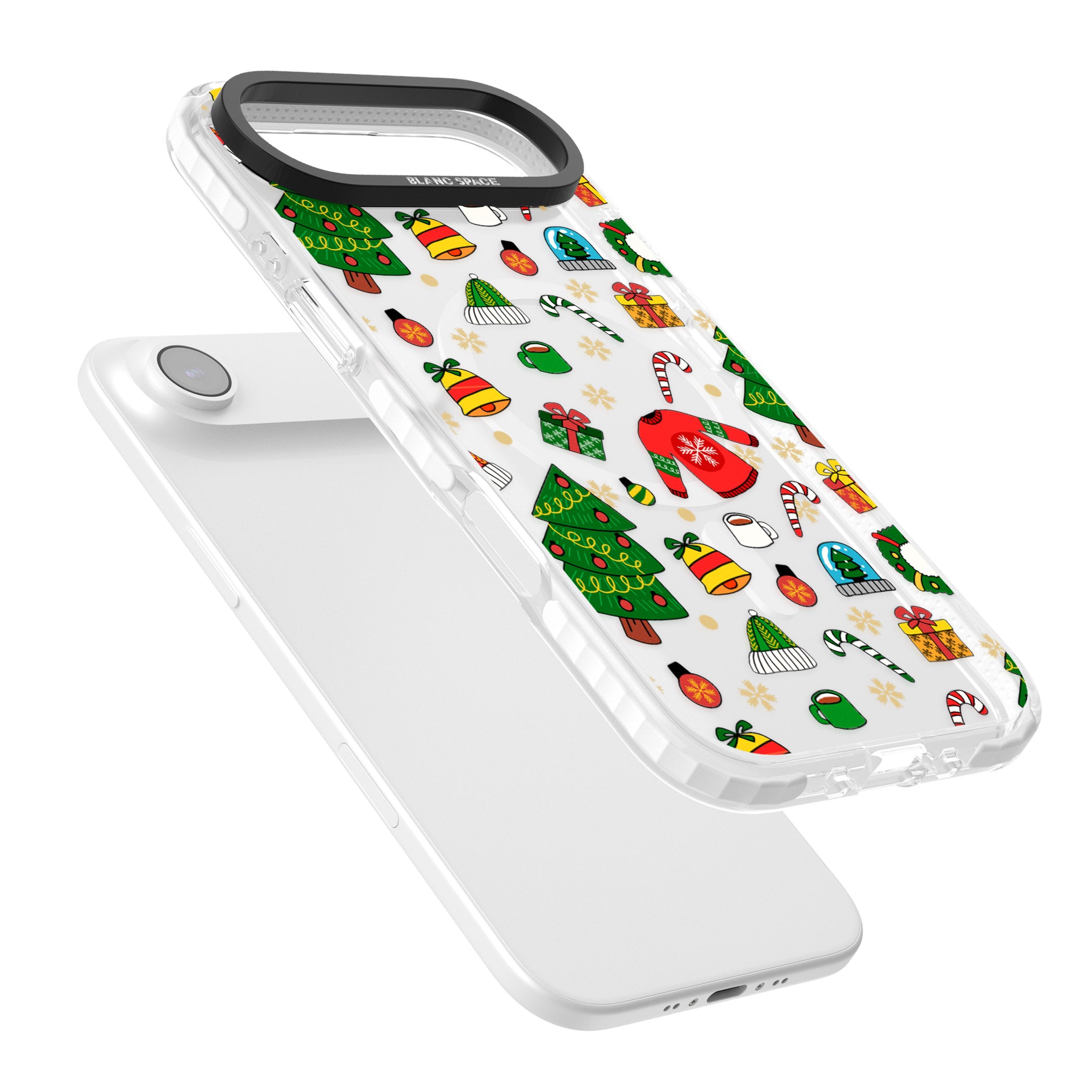 Christmas Mixture Pattern iPhone 17 Air Impact Pro Clear Phone Case Colours