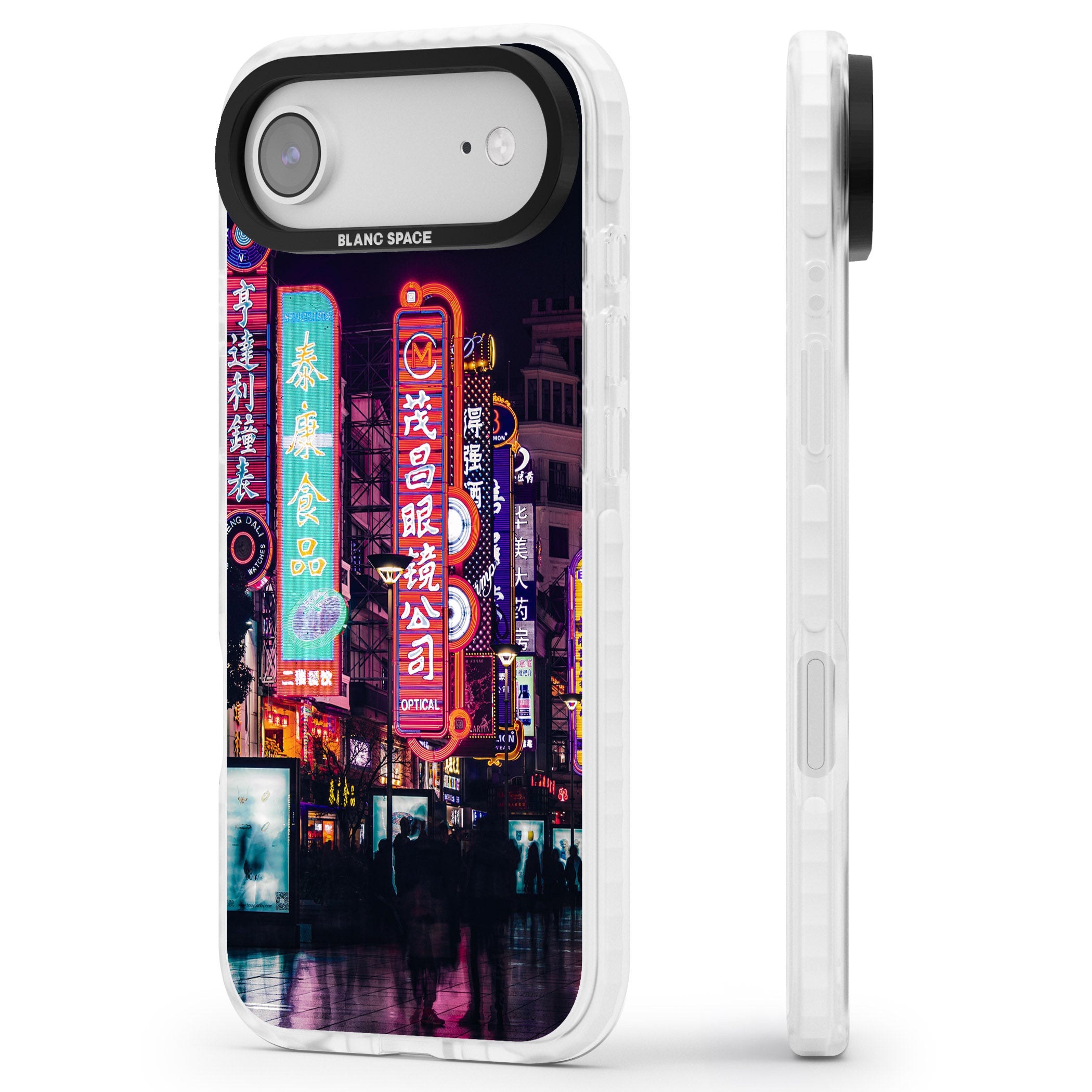 Neon Streets iPhone 17 Air Impact Pro Clear Phone Case Side Profile