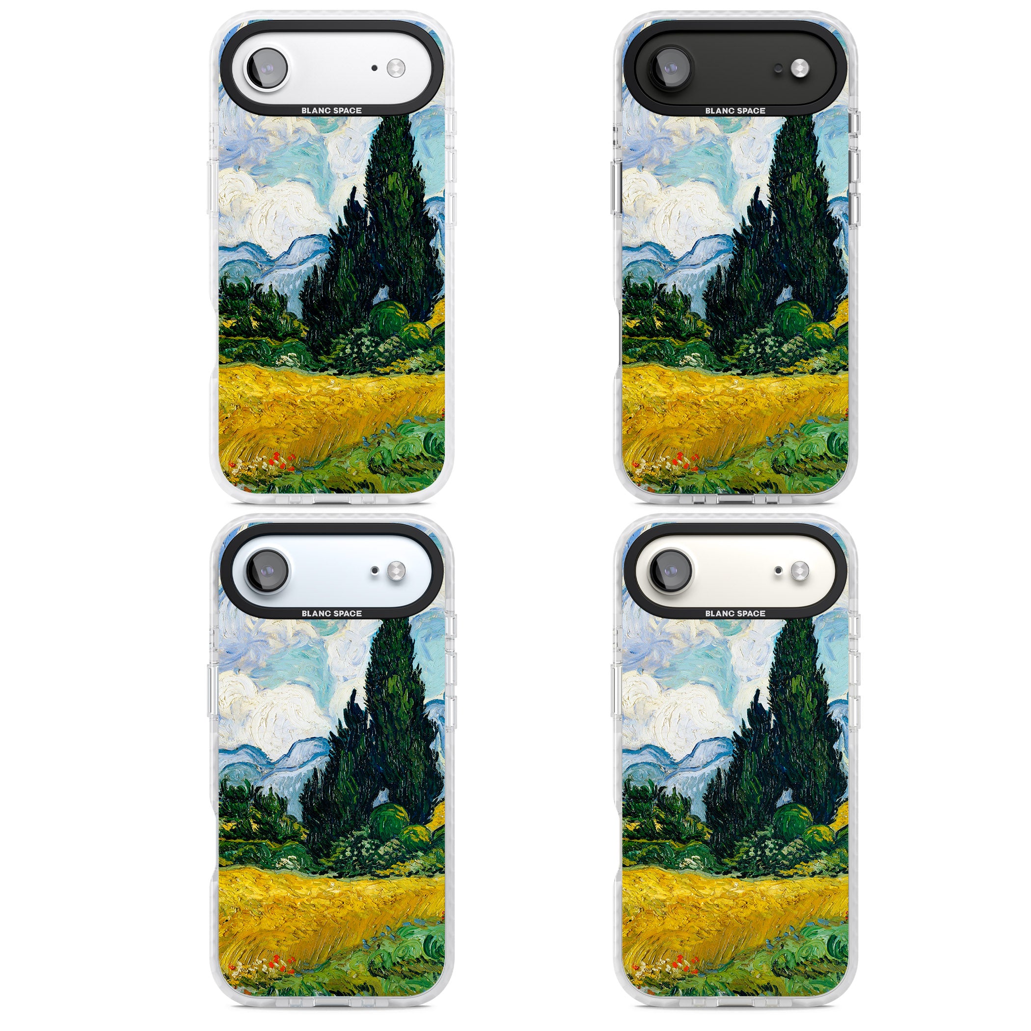 Wheat Field With Cypresses By Vincent Van Gogh iPhone 17 Air Impact Pro Clear Phone Case APT Impact Protection