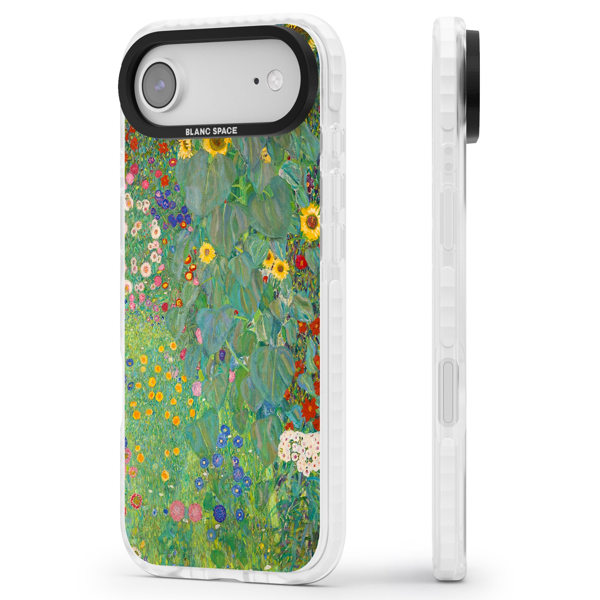 Farm Garden With Sunflowers iPhone 17 Air Impact Pro Clear Phone Case Side Profile