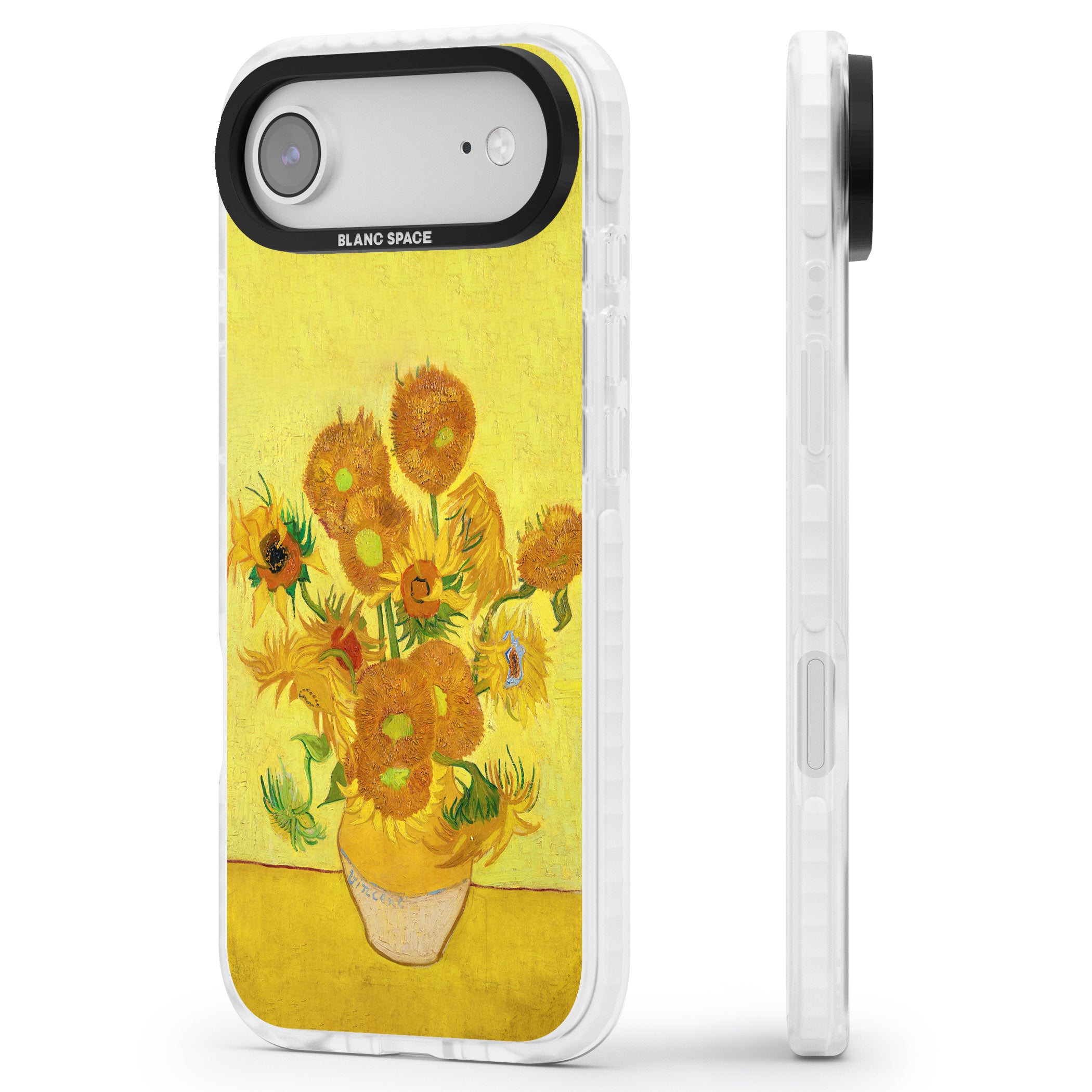 Sunflowers iPhone 17 Air Impact Pro Clear Phone Case Side Profile